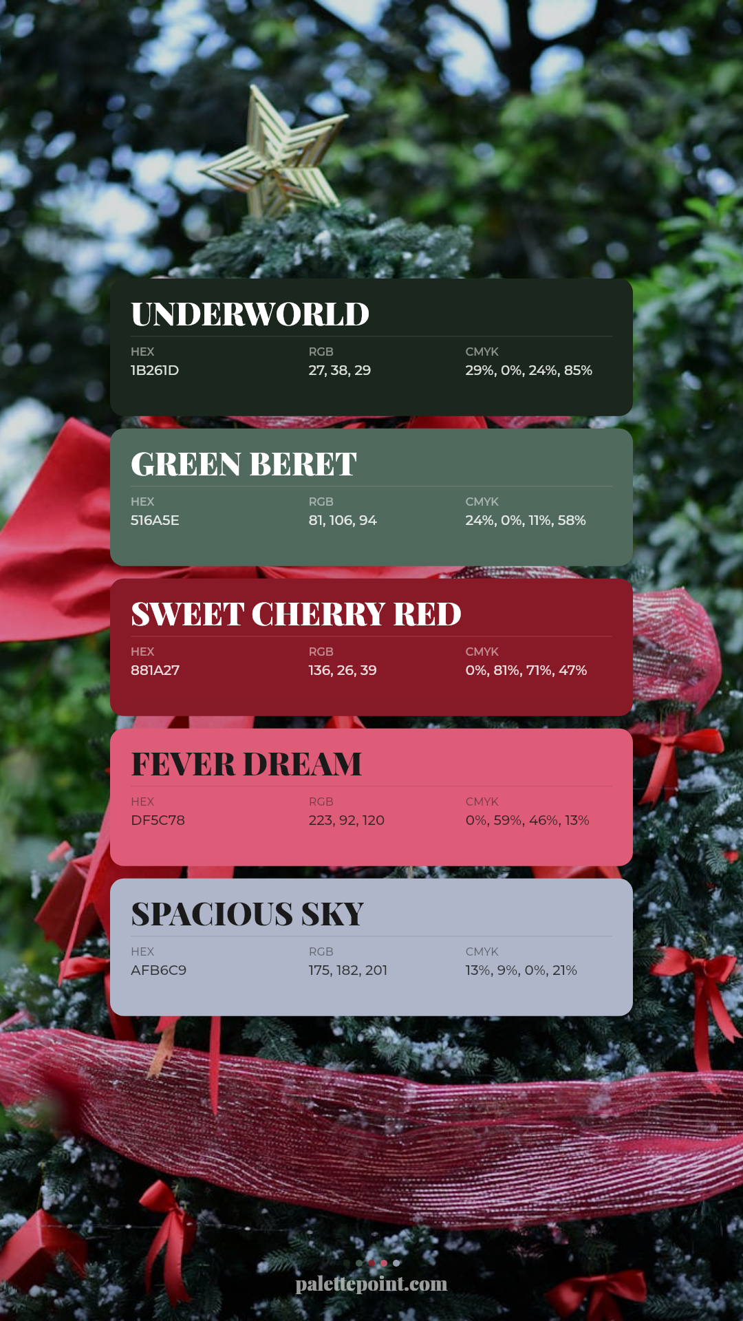 Serene Medley palette card