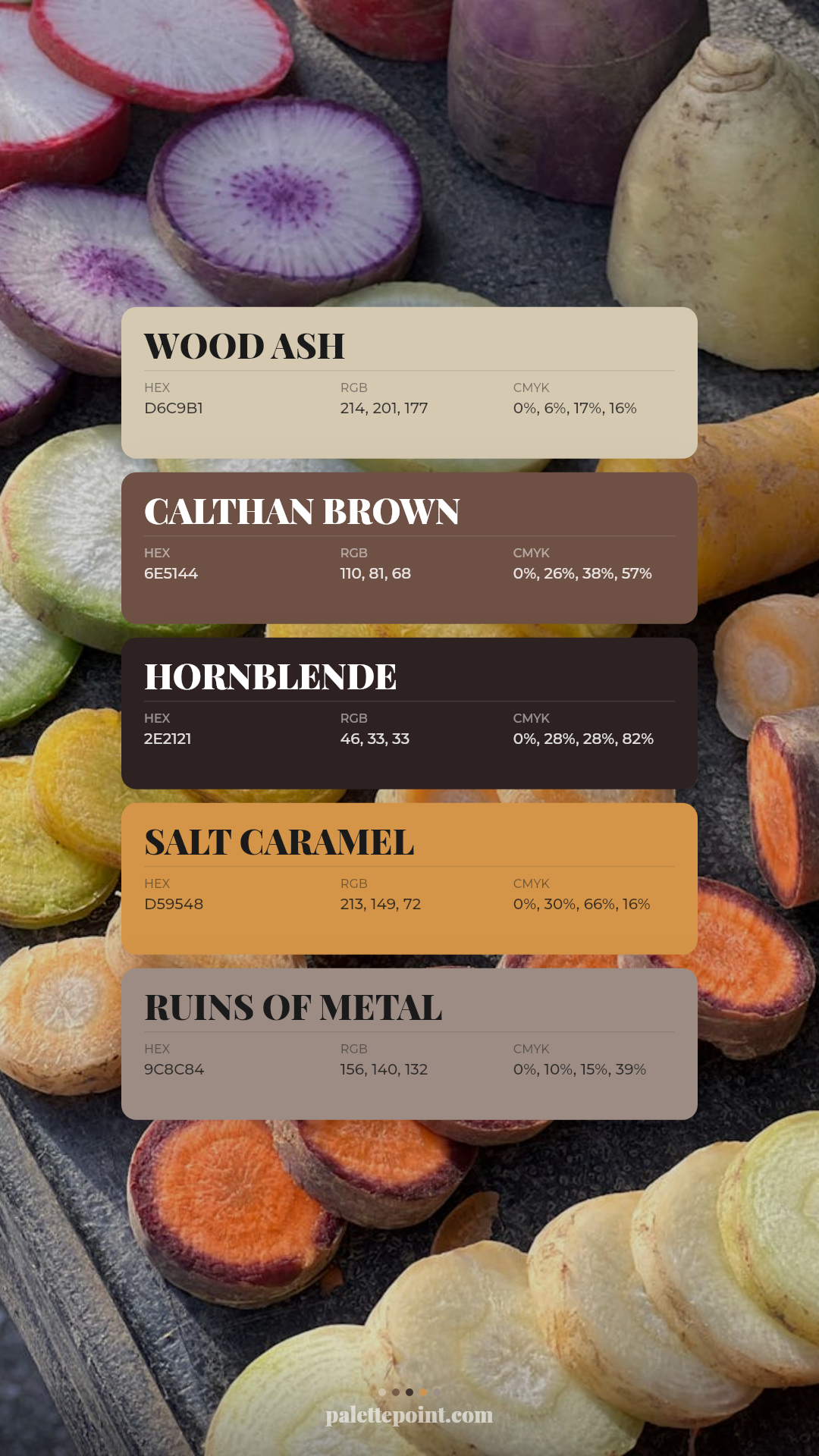 Muted Wood Ash Blend palette card