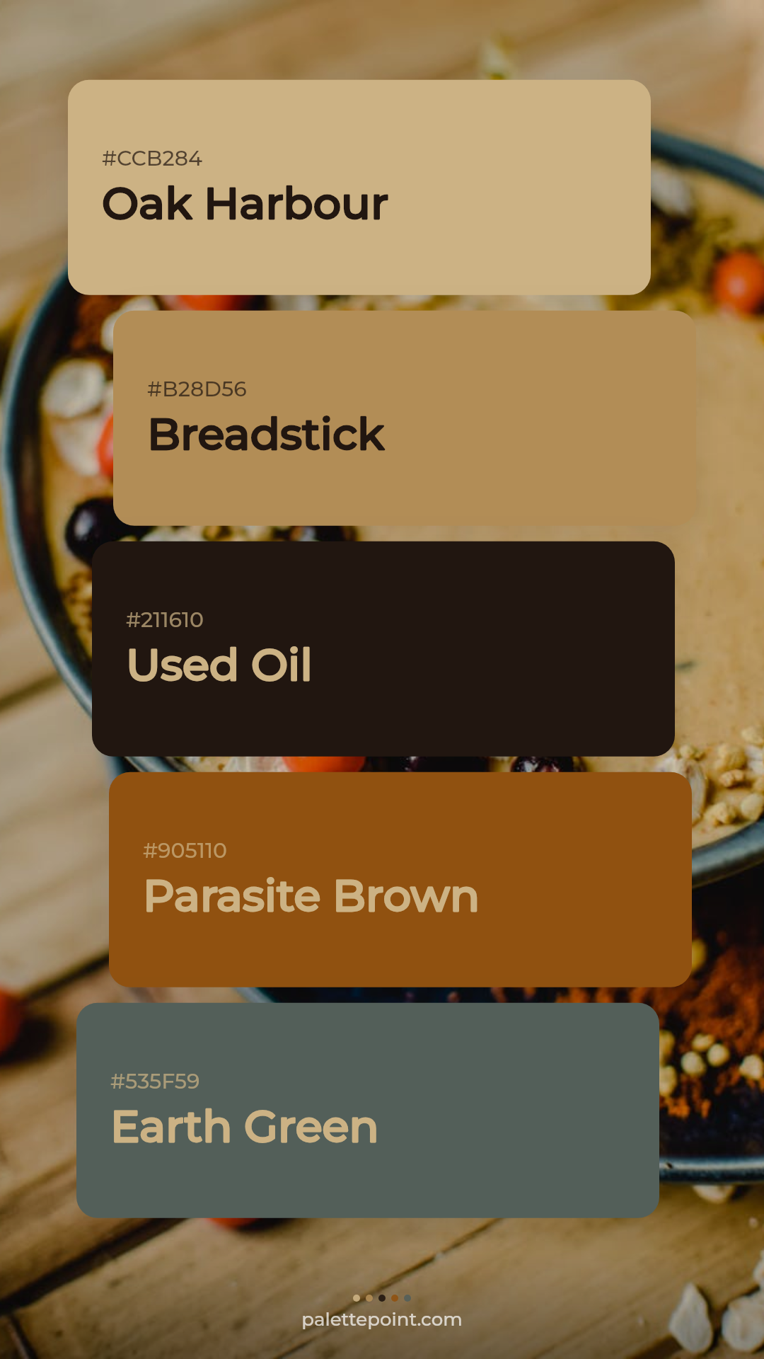 Oak Harbour & Breadstick palette card
