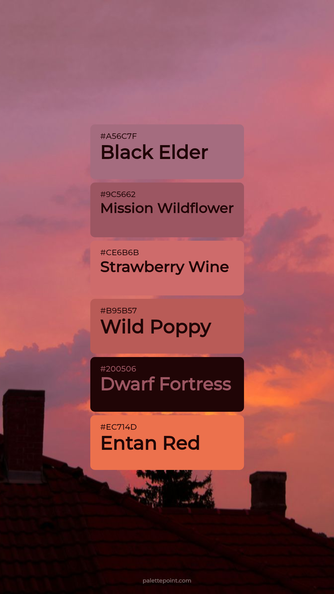 Subtle Black Elder Mood palette card