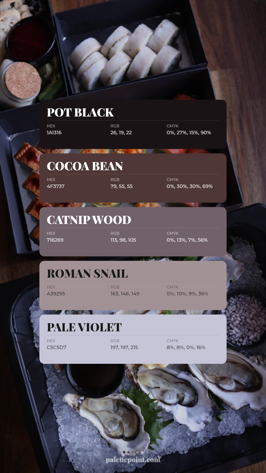 Pot Black & Cocoa Bean palette card