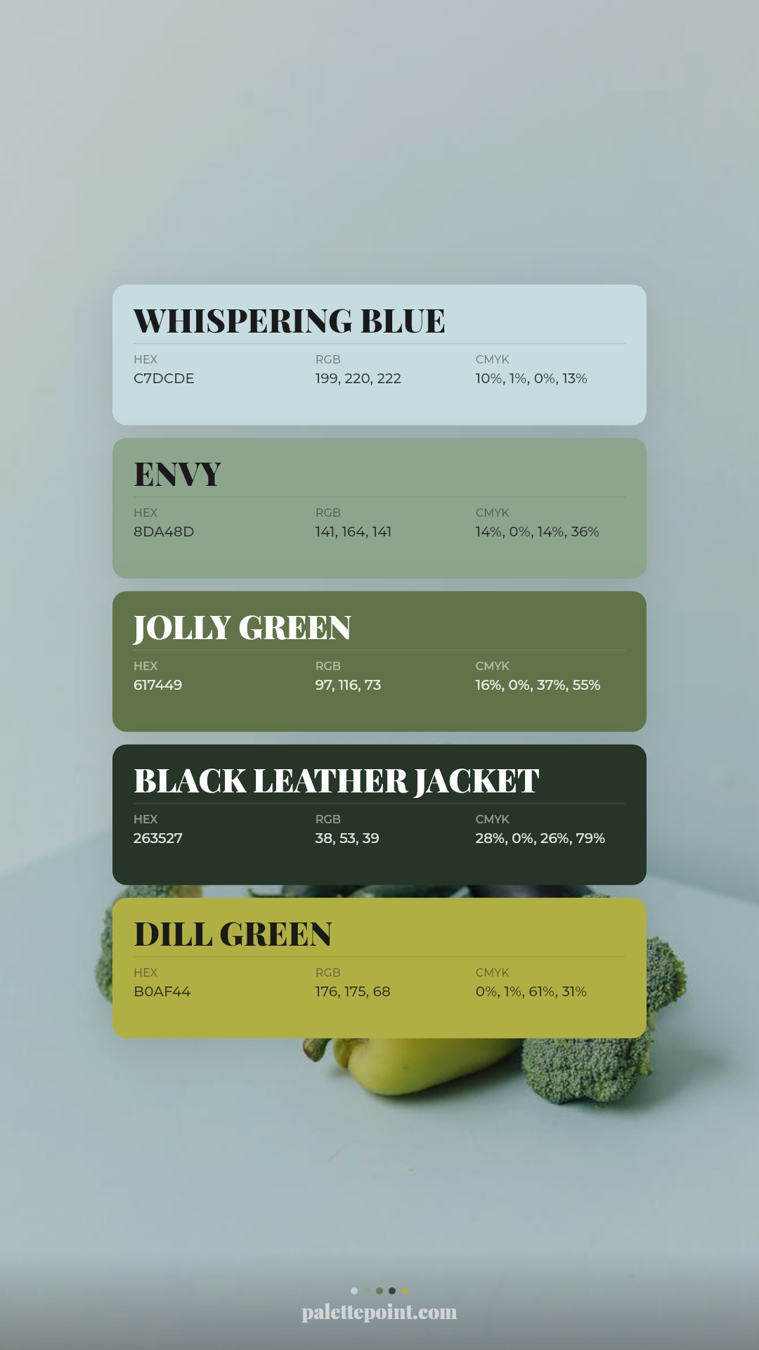 Fresh Whispering Blue Spectrum palette card