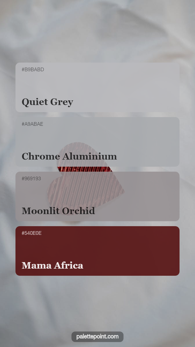 Delicate Quiet Grey Mood palette card