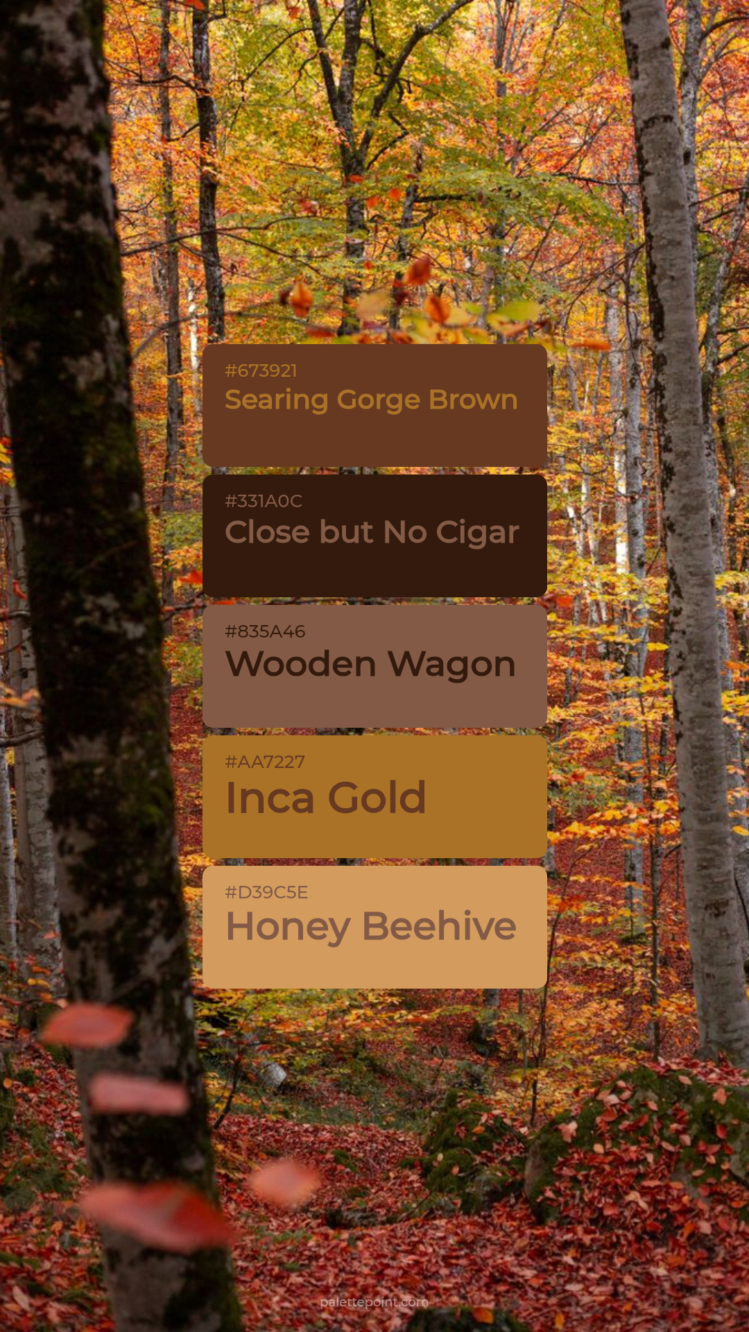 Searing Gorge Brown Blend palette card