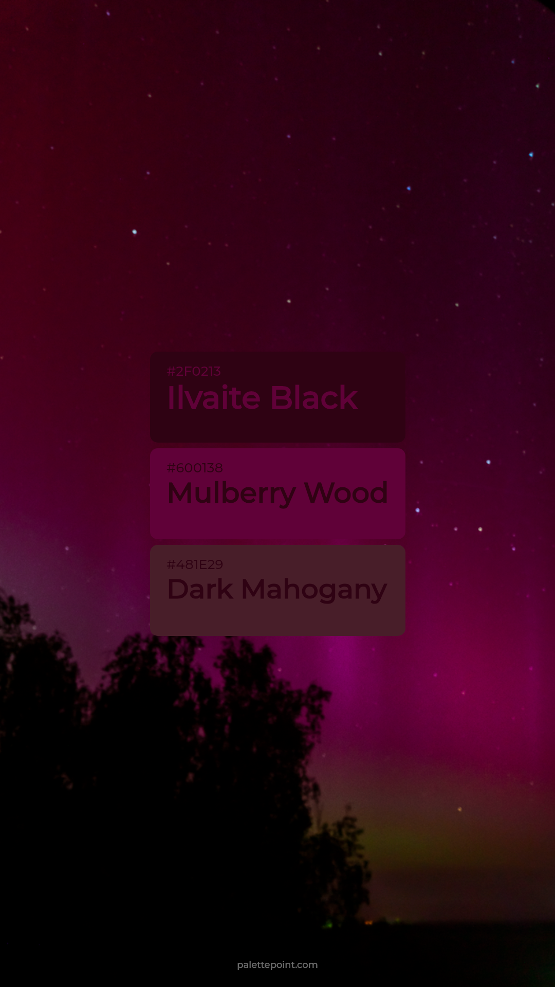 Ilvaite Black Hues palette card
