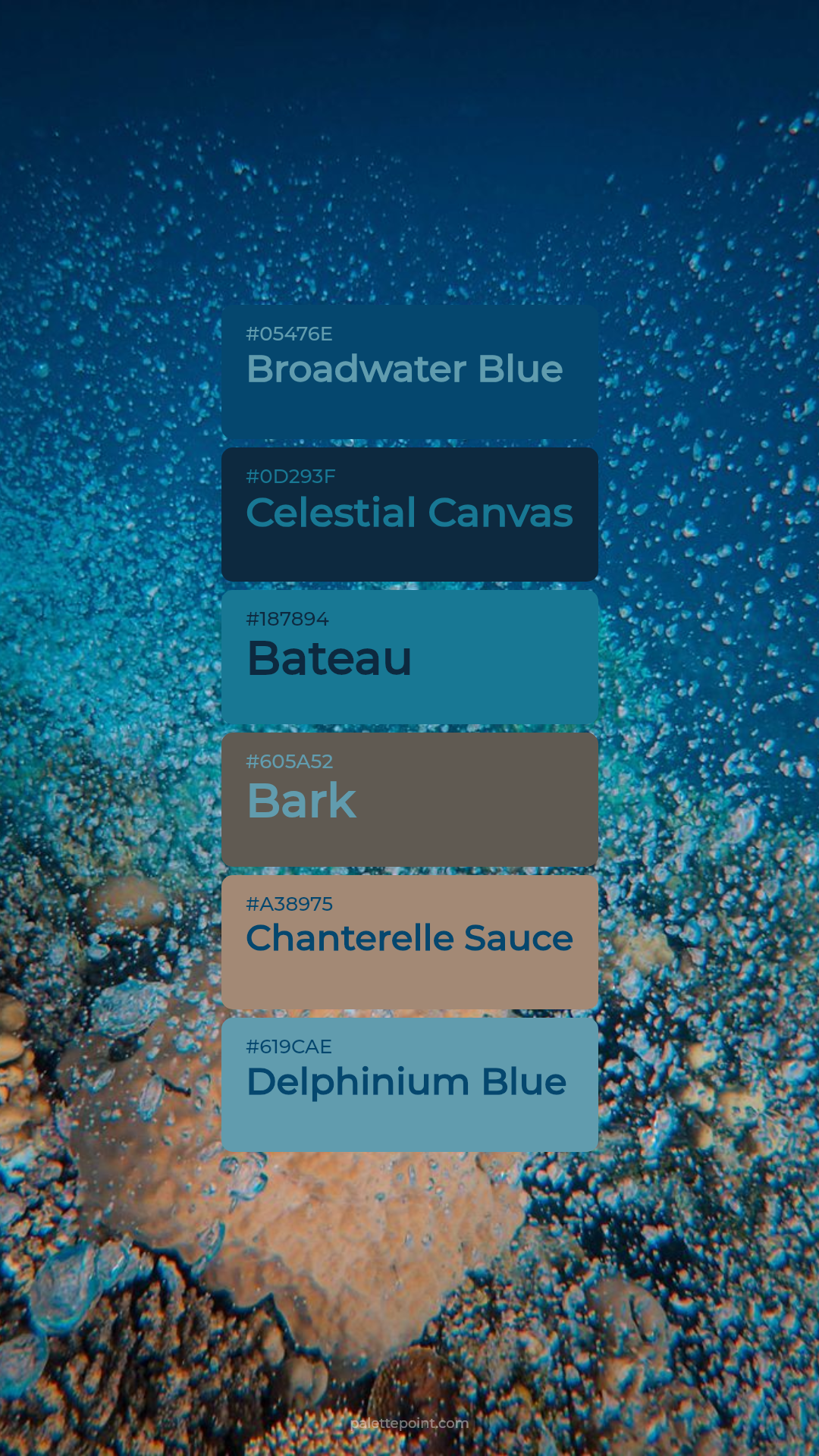 Broadwater Blue Blend palette card