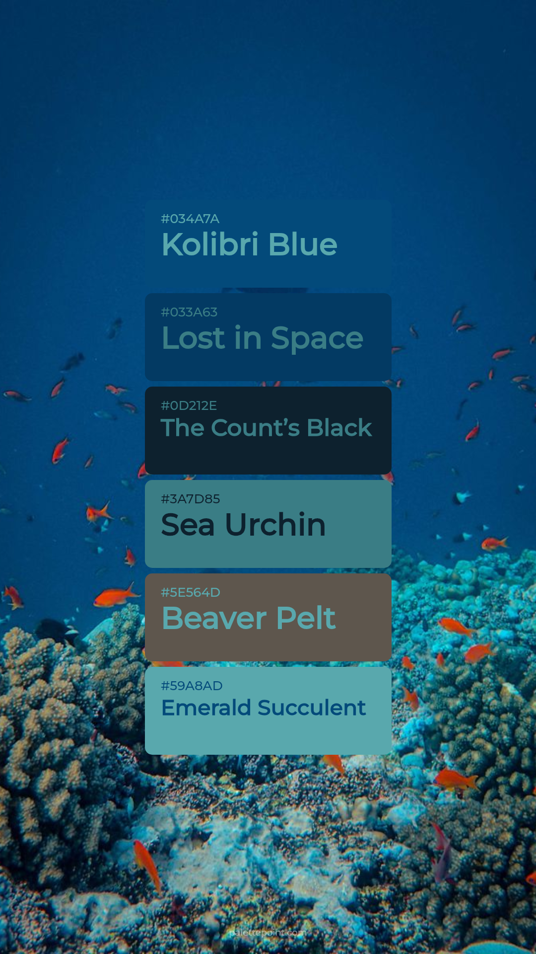 Rich Kolibri Blue Spectrum palette card