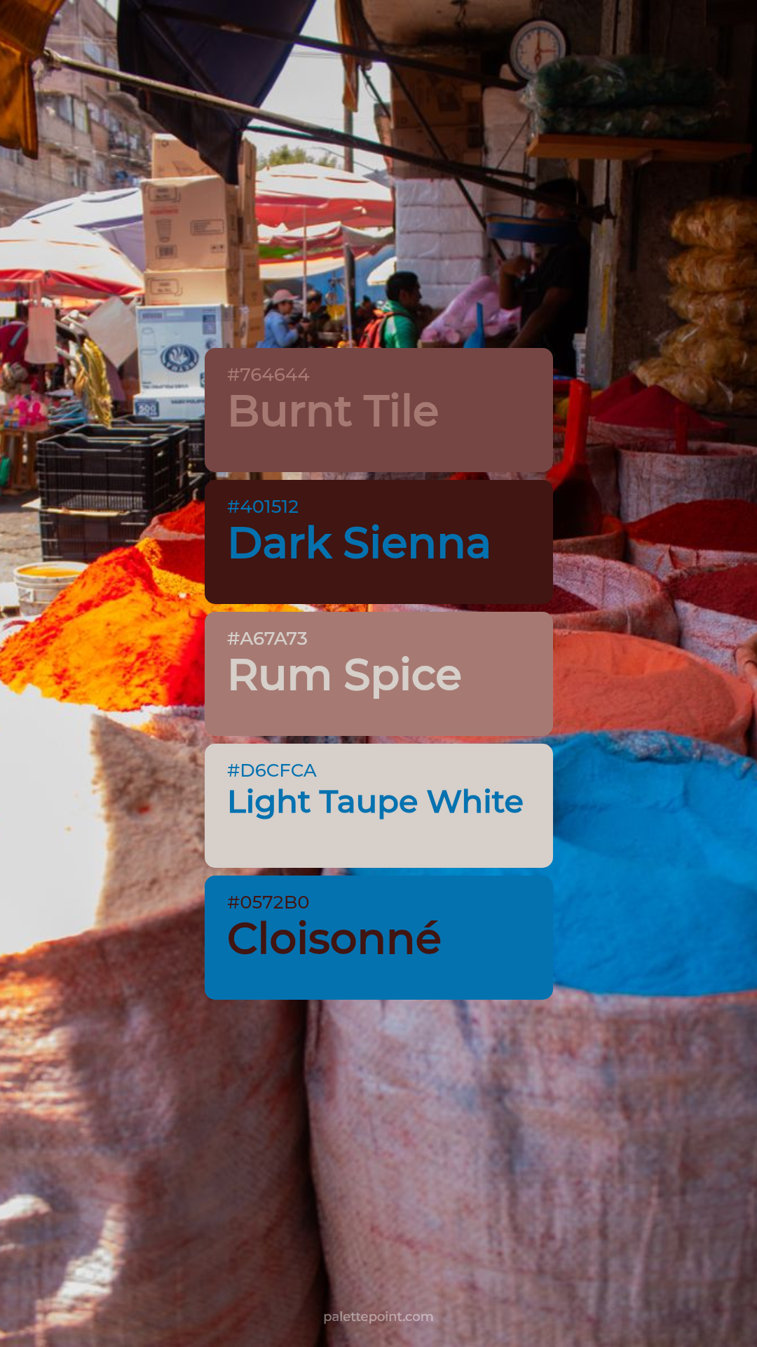 Burnt Tile Blend palette card