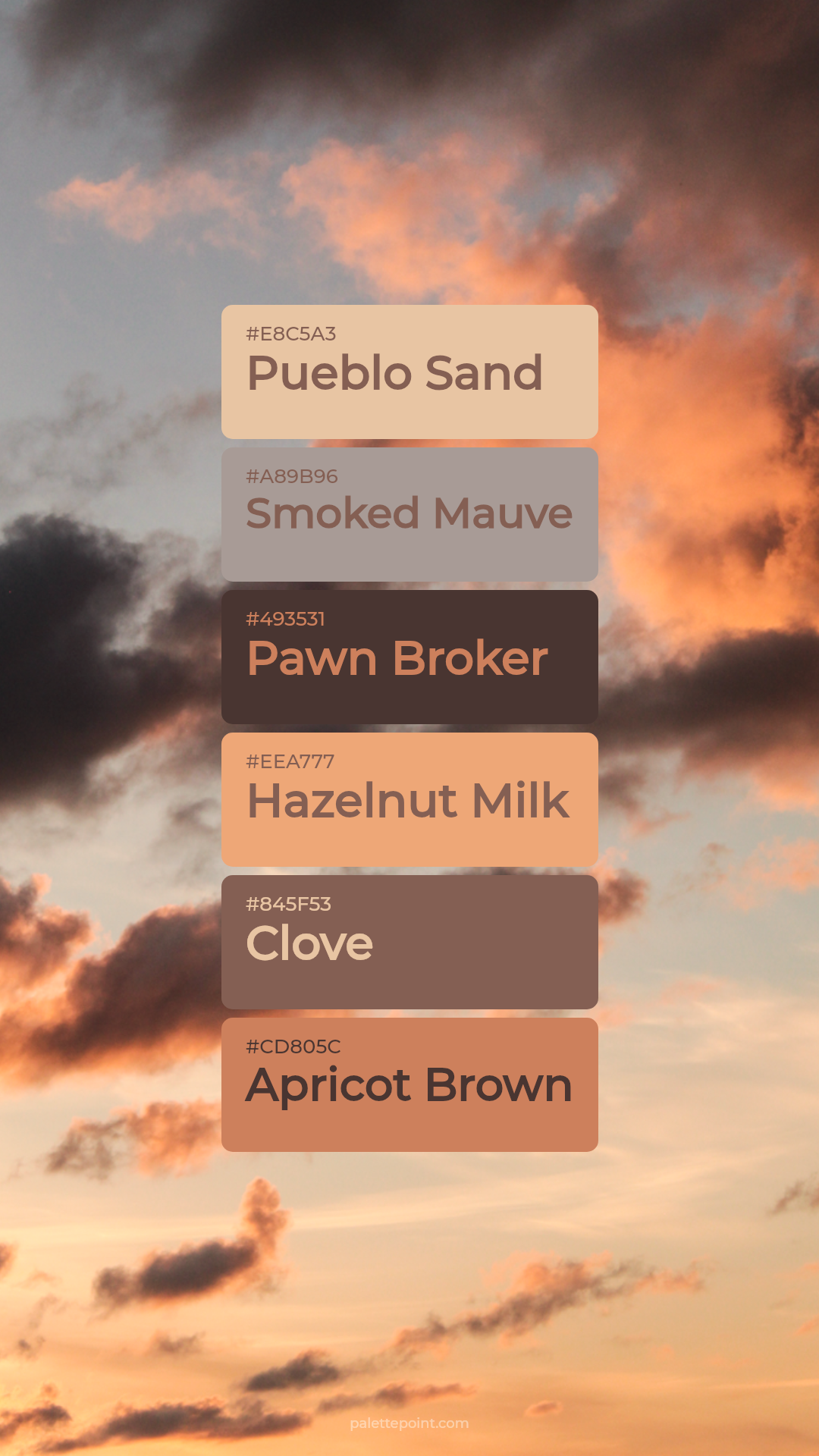 Pueblo Sand & Smoked Mauve palette card