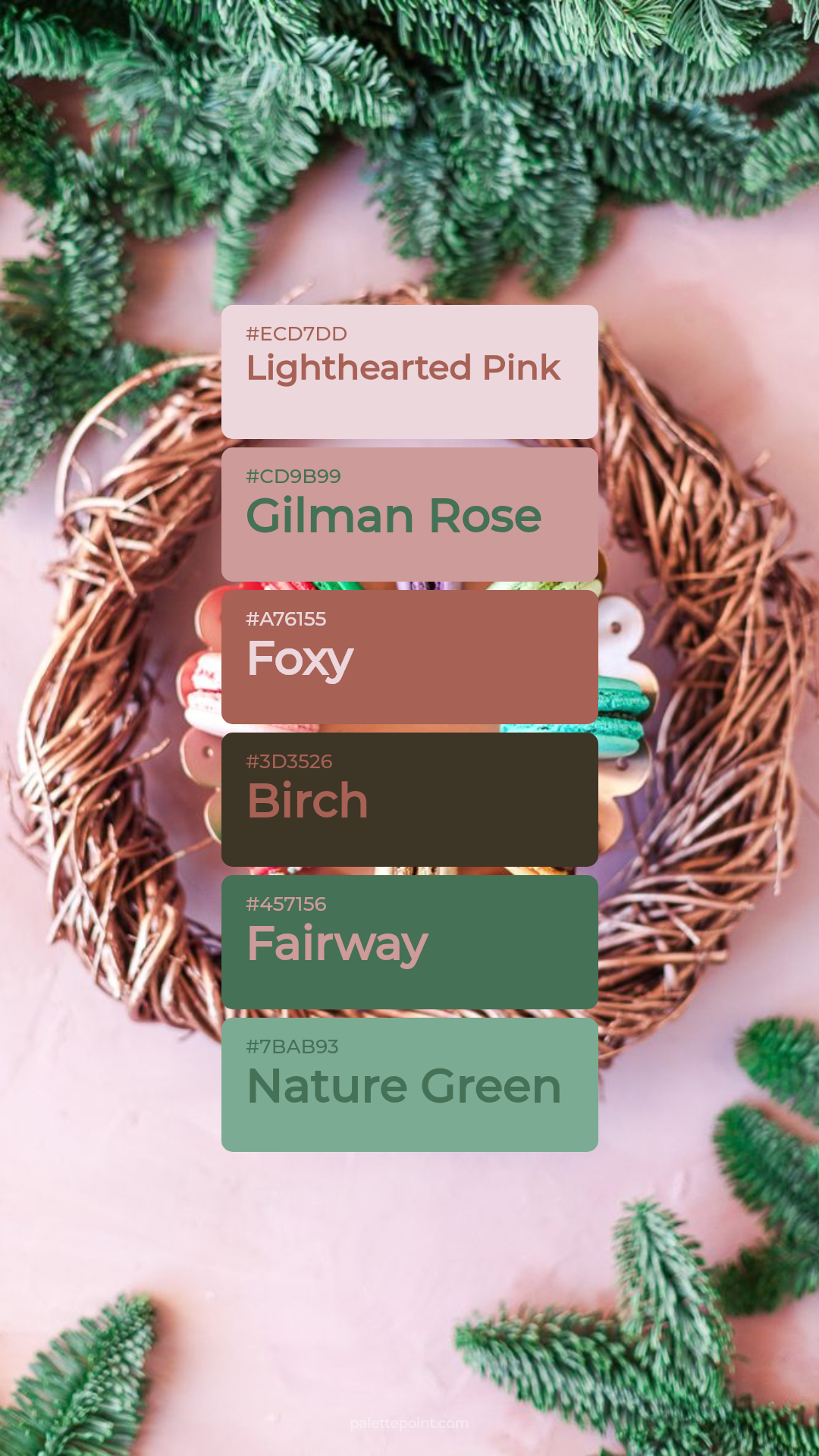 Tranquil Lighthearted Pink Palette palette card