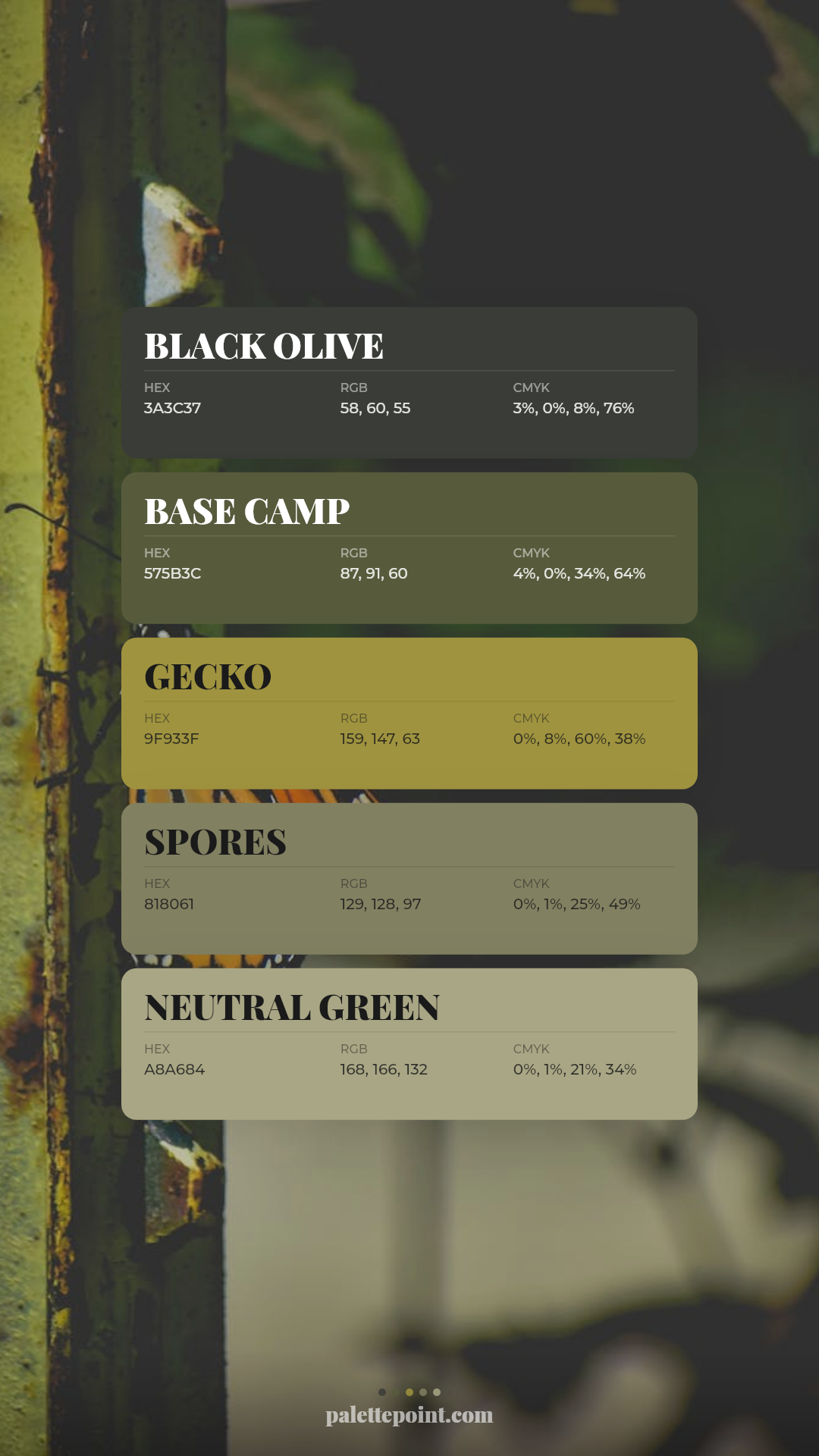 Black Olive Mood card
