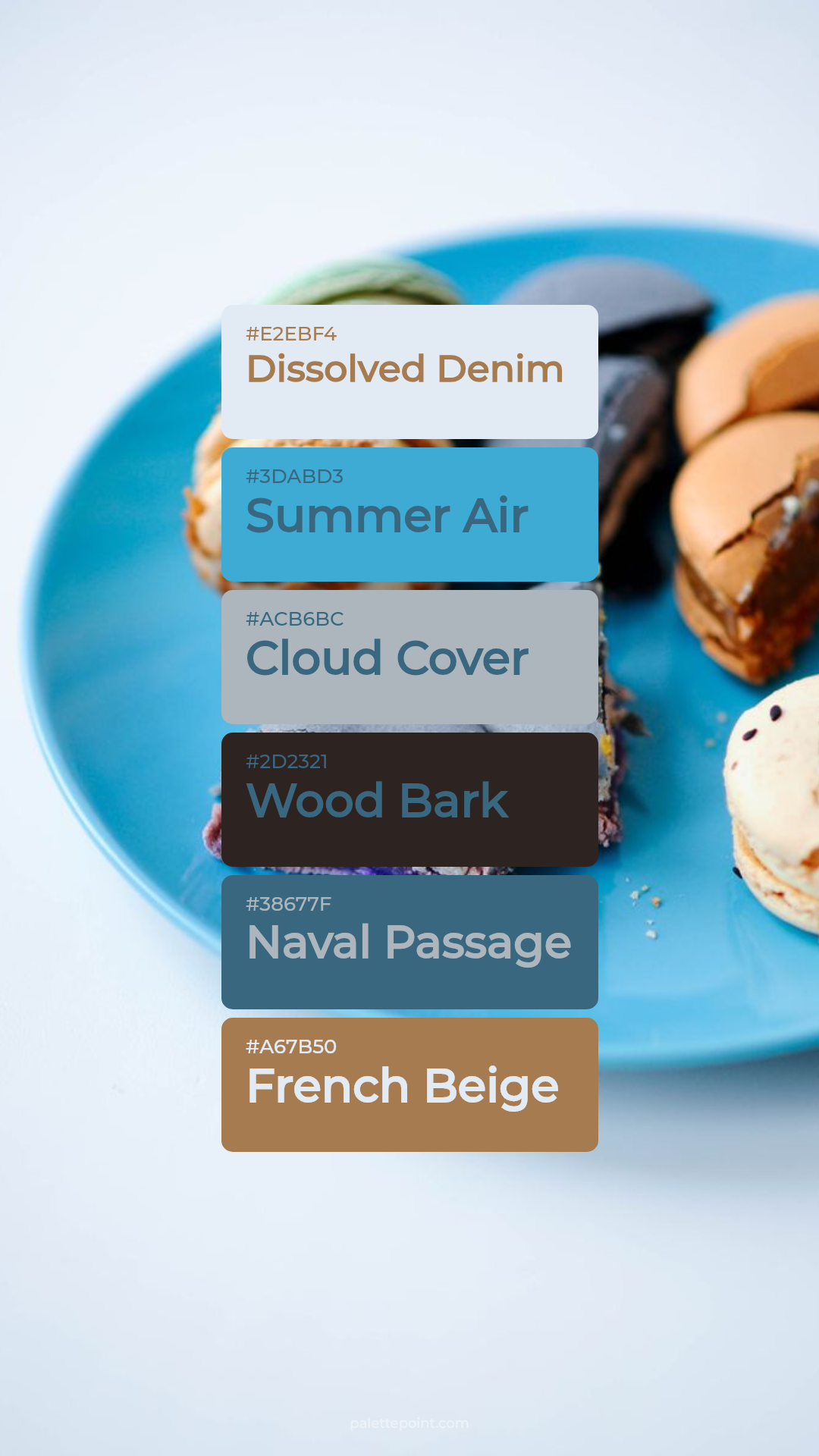 Subtle Dissolved Denim Mood palette card