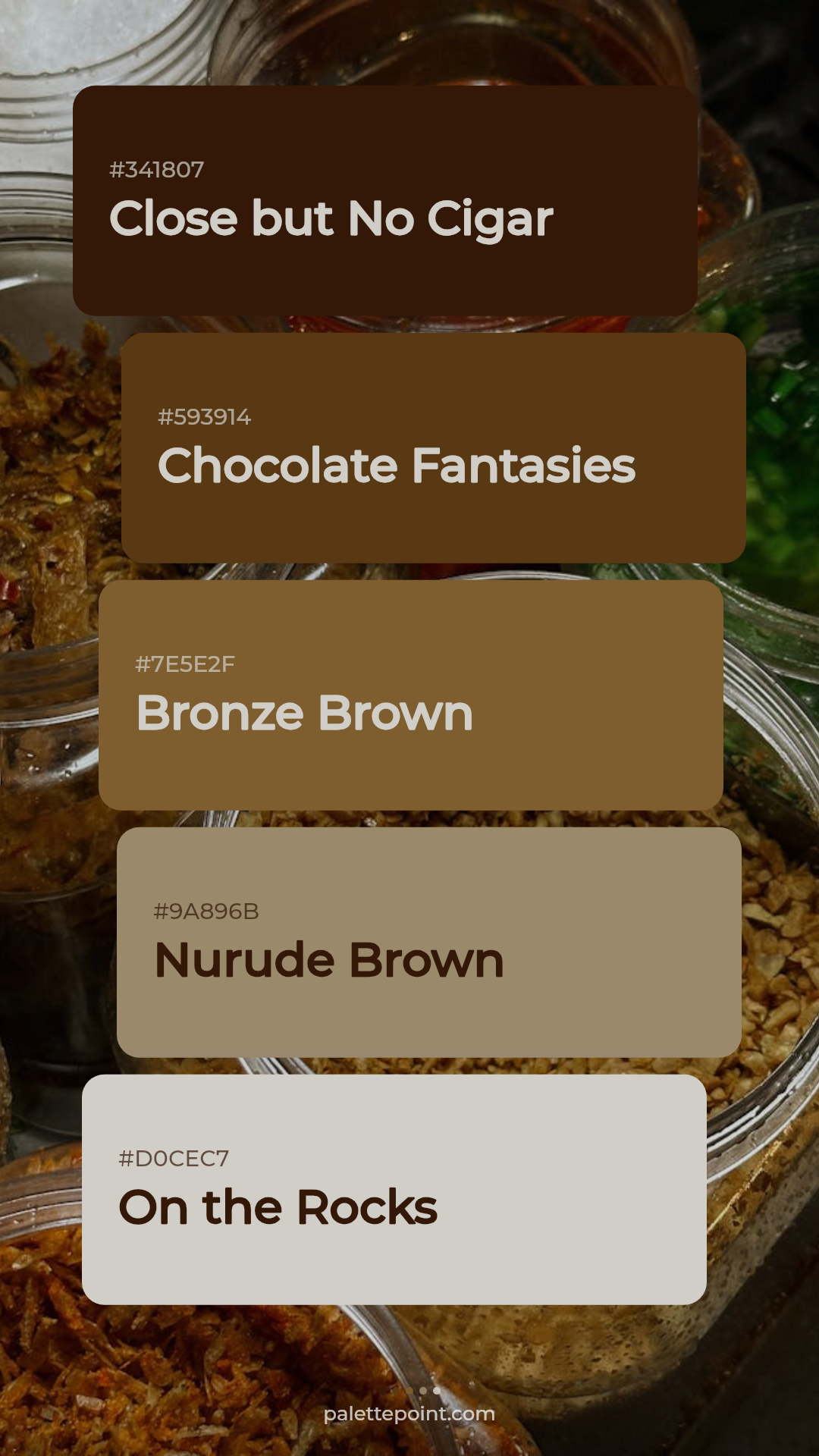 Close but No Cigar & Chocolate Fantasies palette card