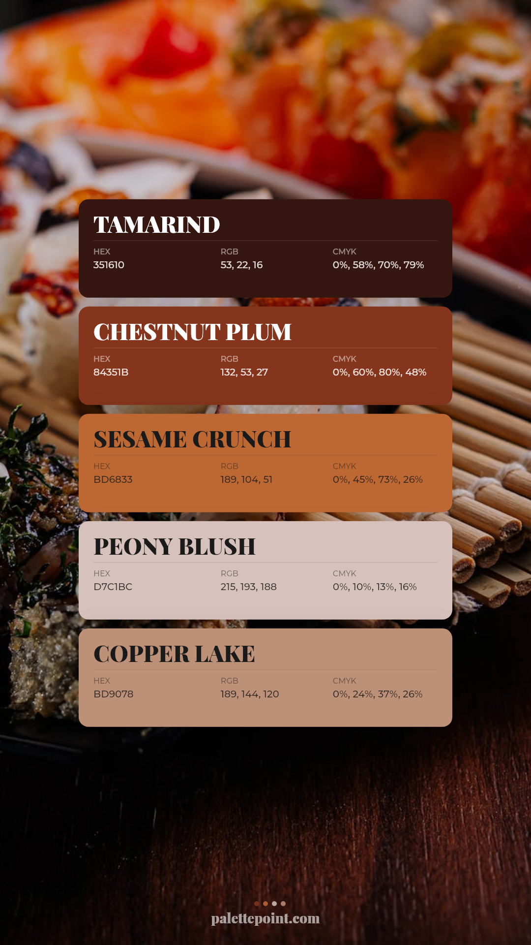 Rich Tones palette card
