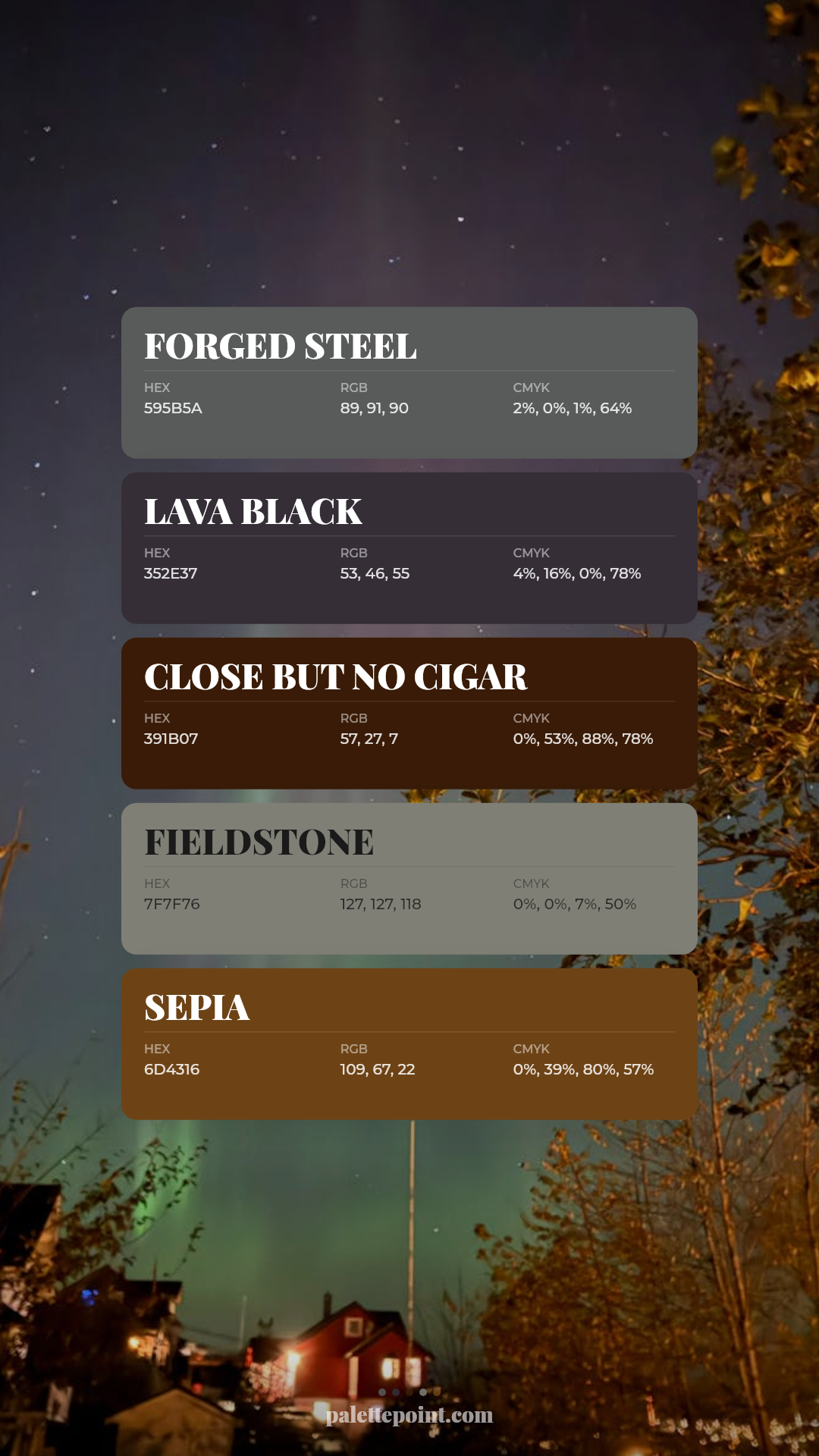 Forged Steel Blend palette card