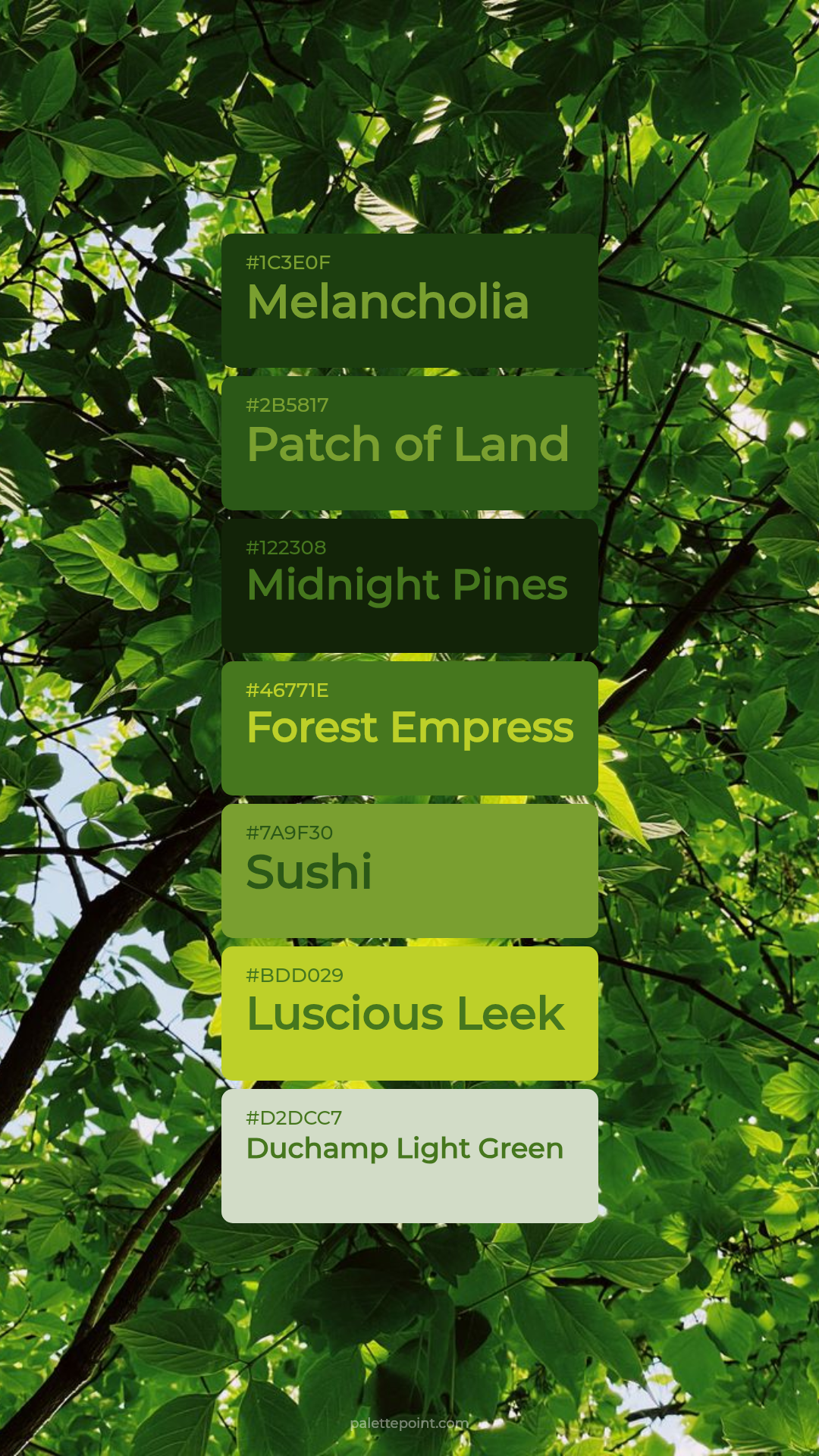 Melancholia Tones palette card