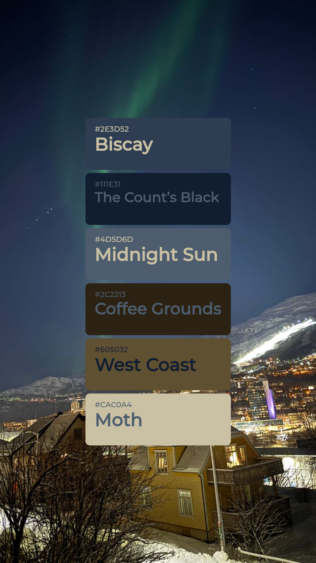 Biscay & The Count’s Black palette card