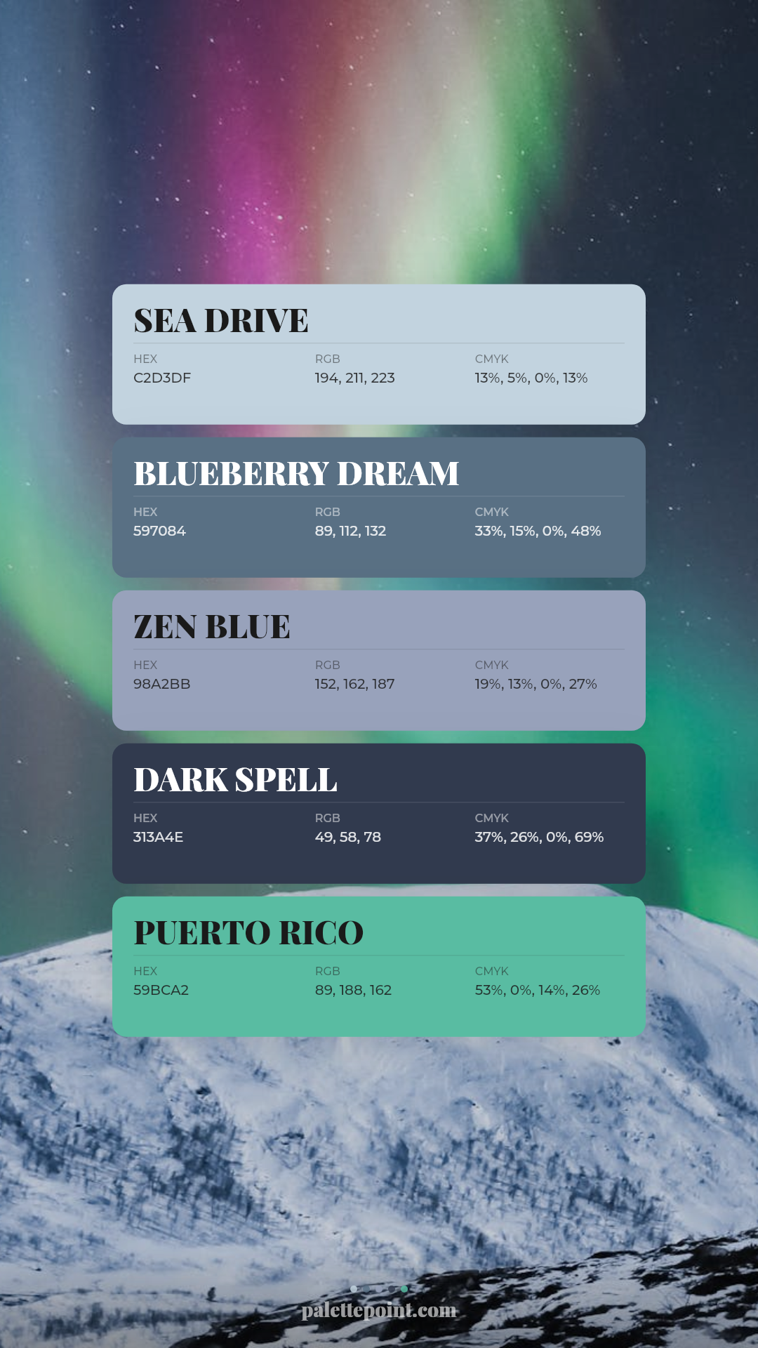 Rustic Sea Drive Composition palette card