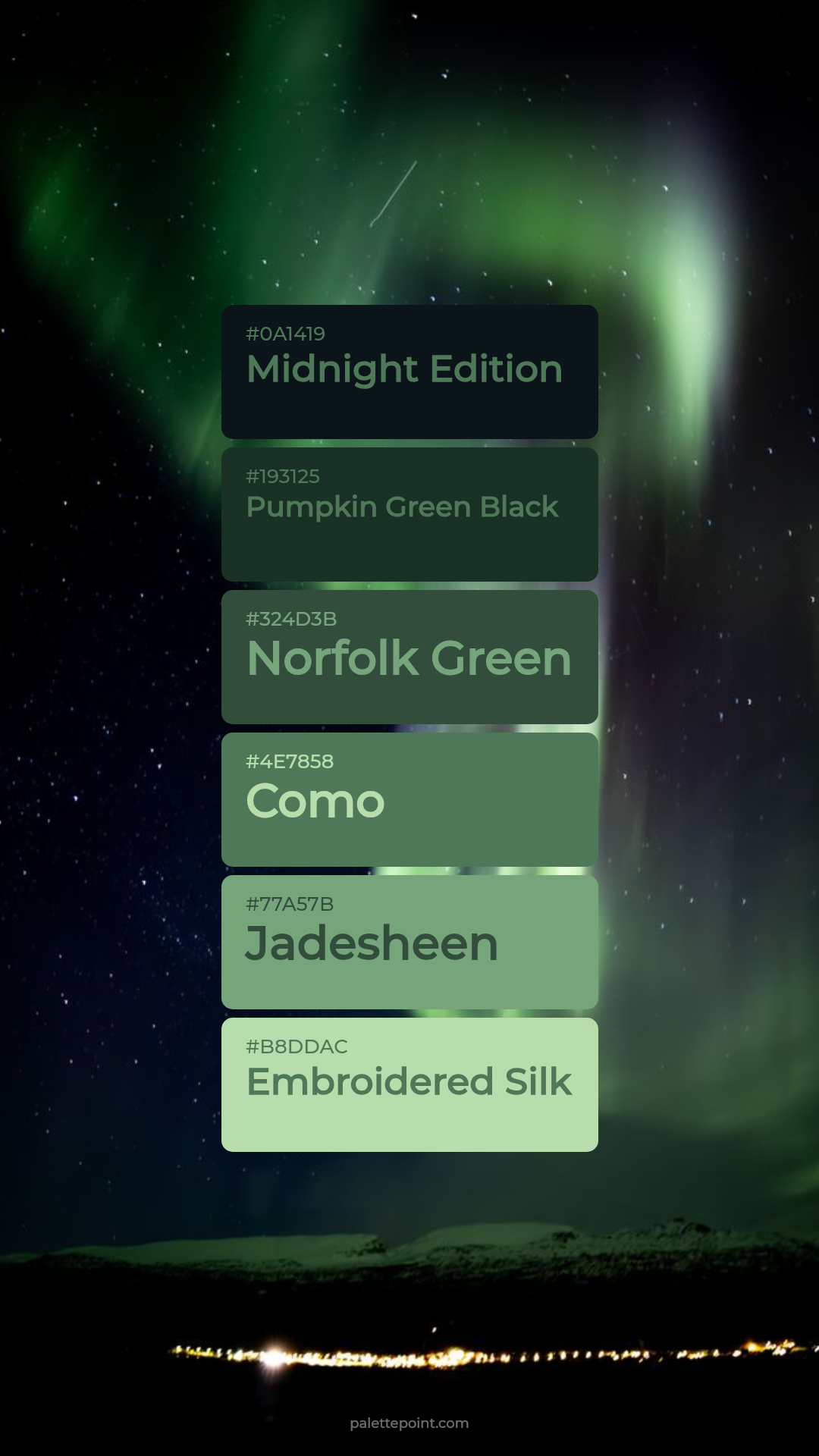 Rich Midnight Edition Harmony palette card