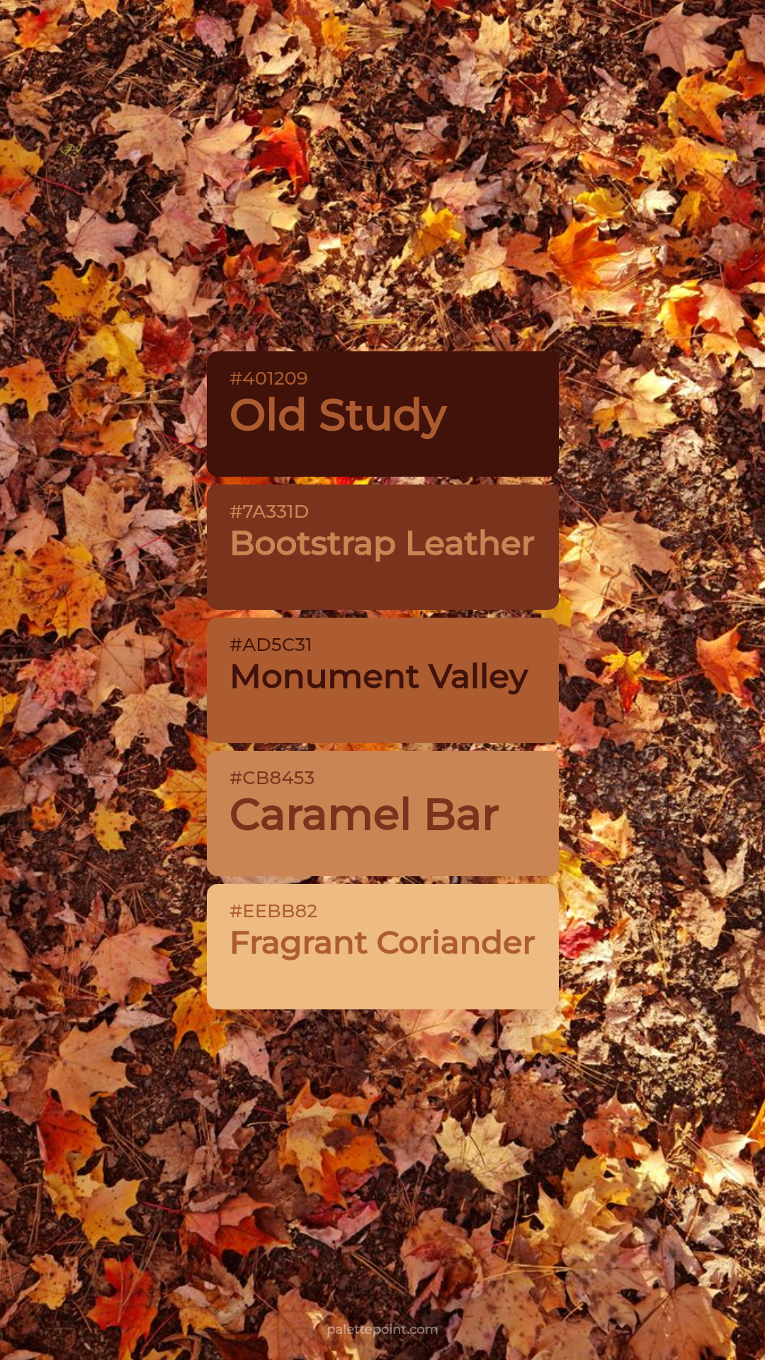 Old Study & Bootstrap Leather palette card