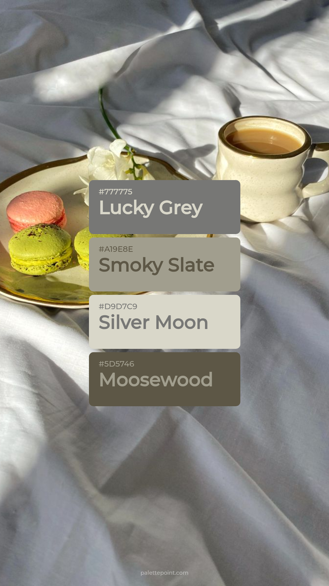 Vivid Lucky Grey Composition palette card