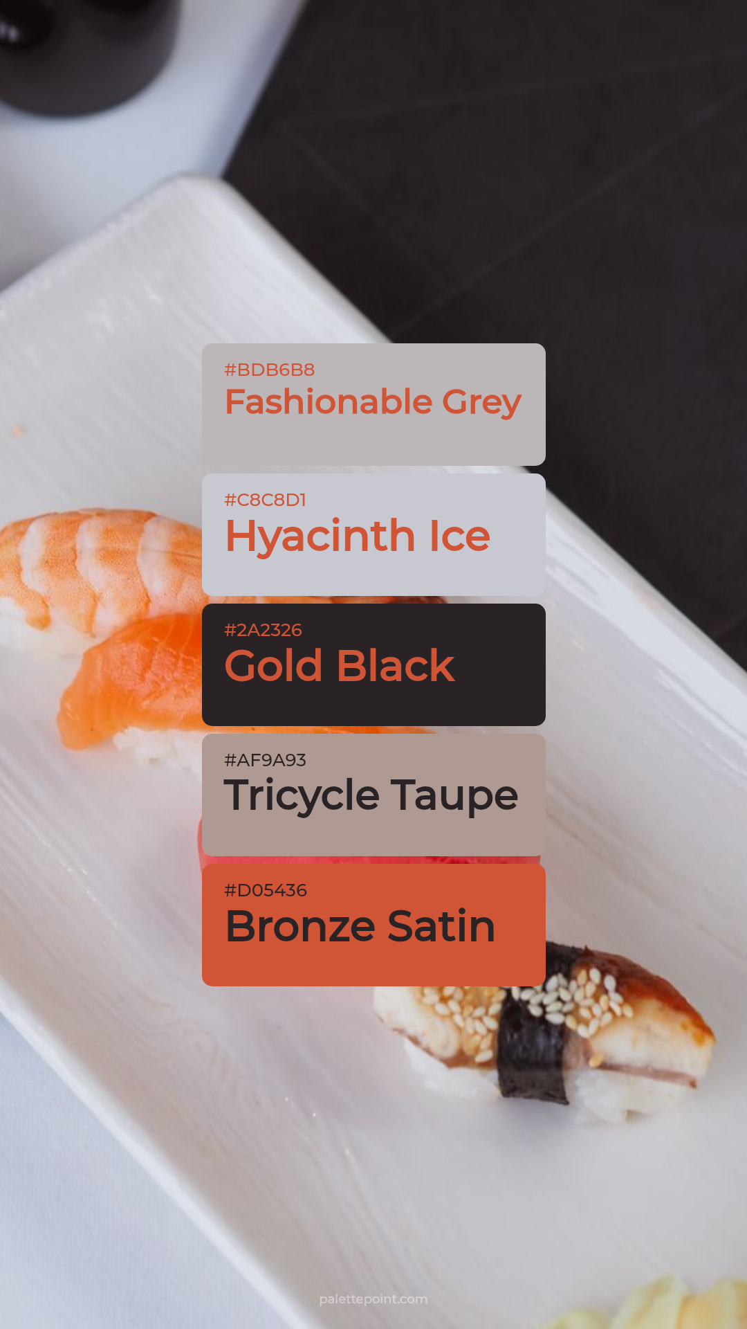 Fashionable Grey Blend palette card