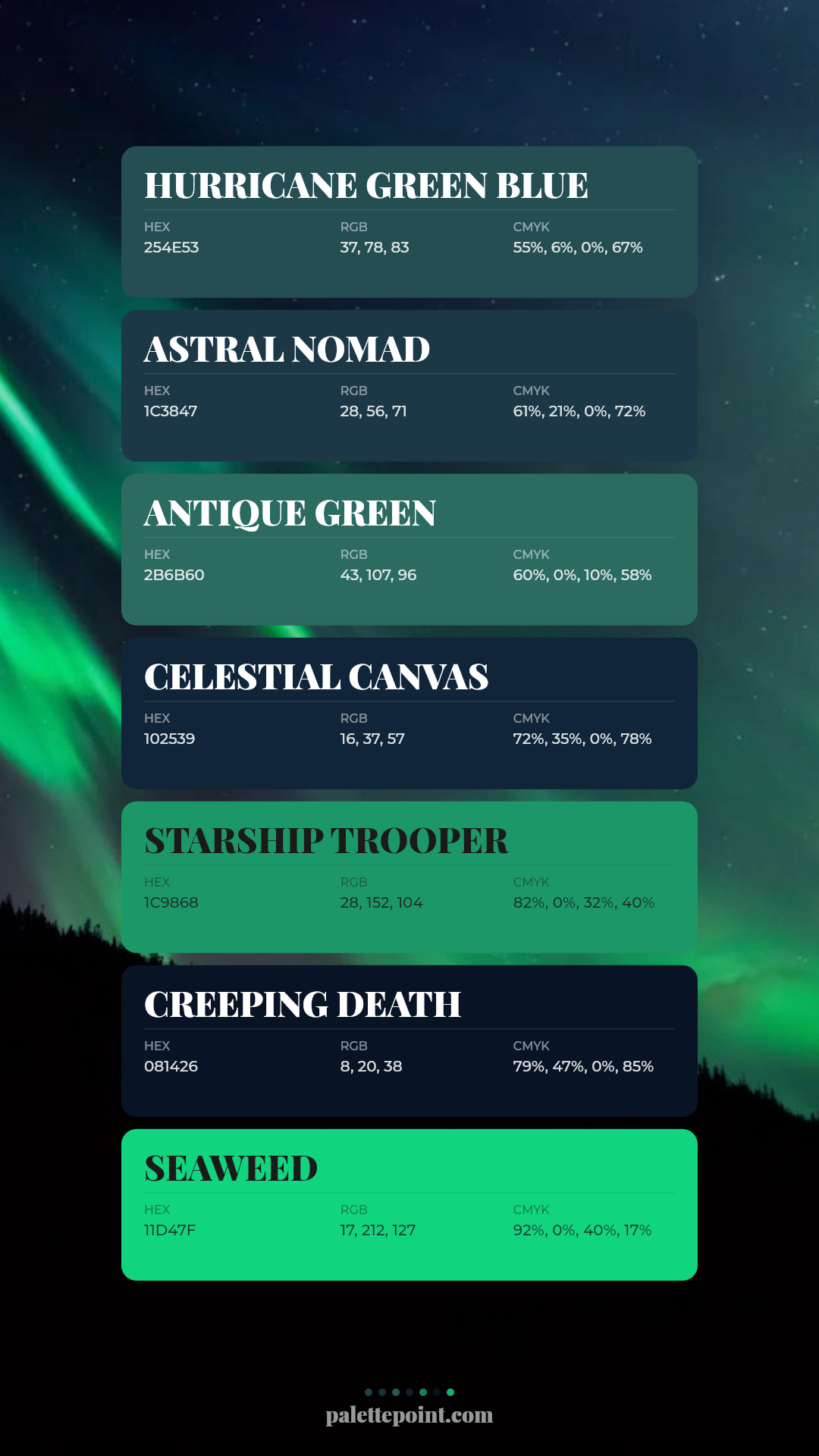Hurricane Green Blue & Astral Nomad card