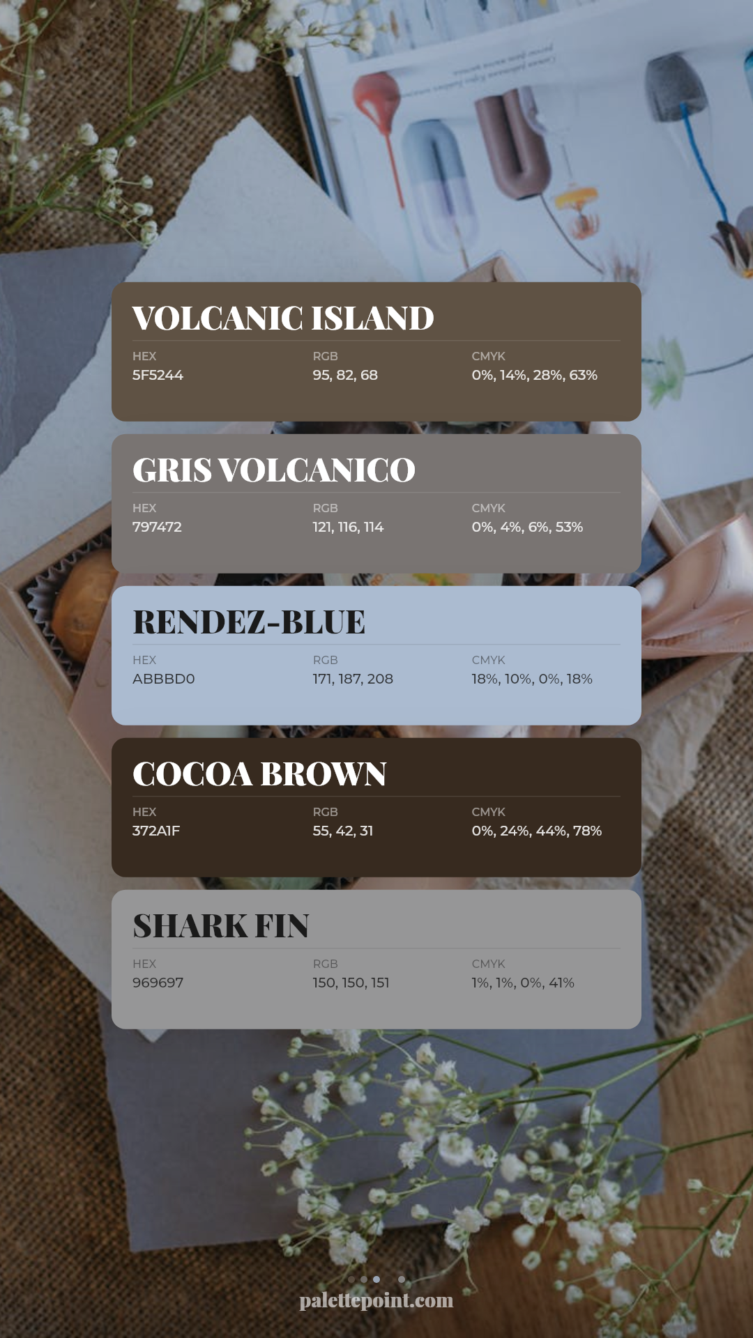 Rustic Volcanic Island Mood card