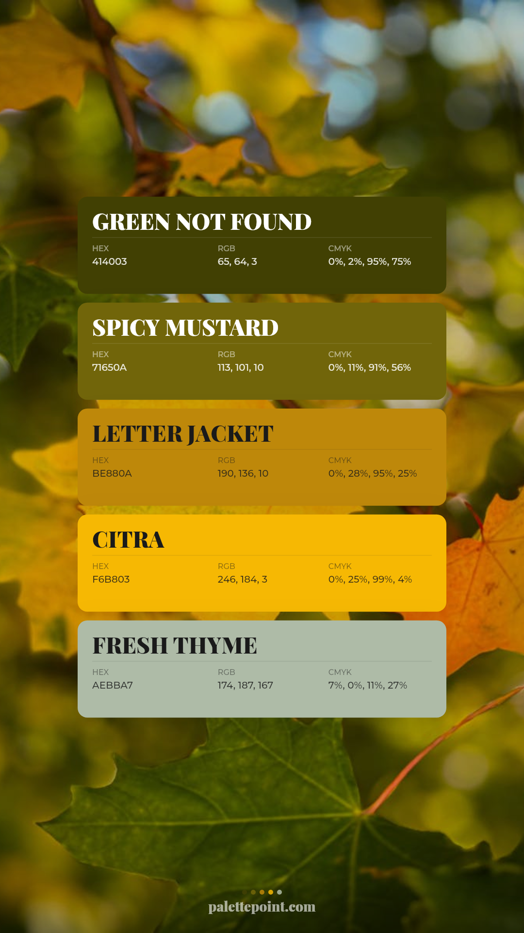 Green Not Found Blend palette card