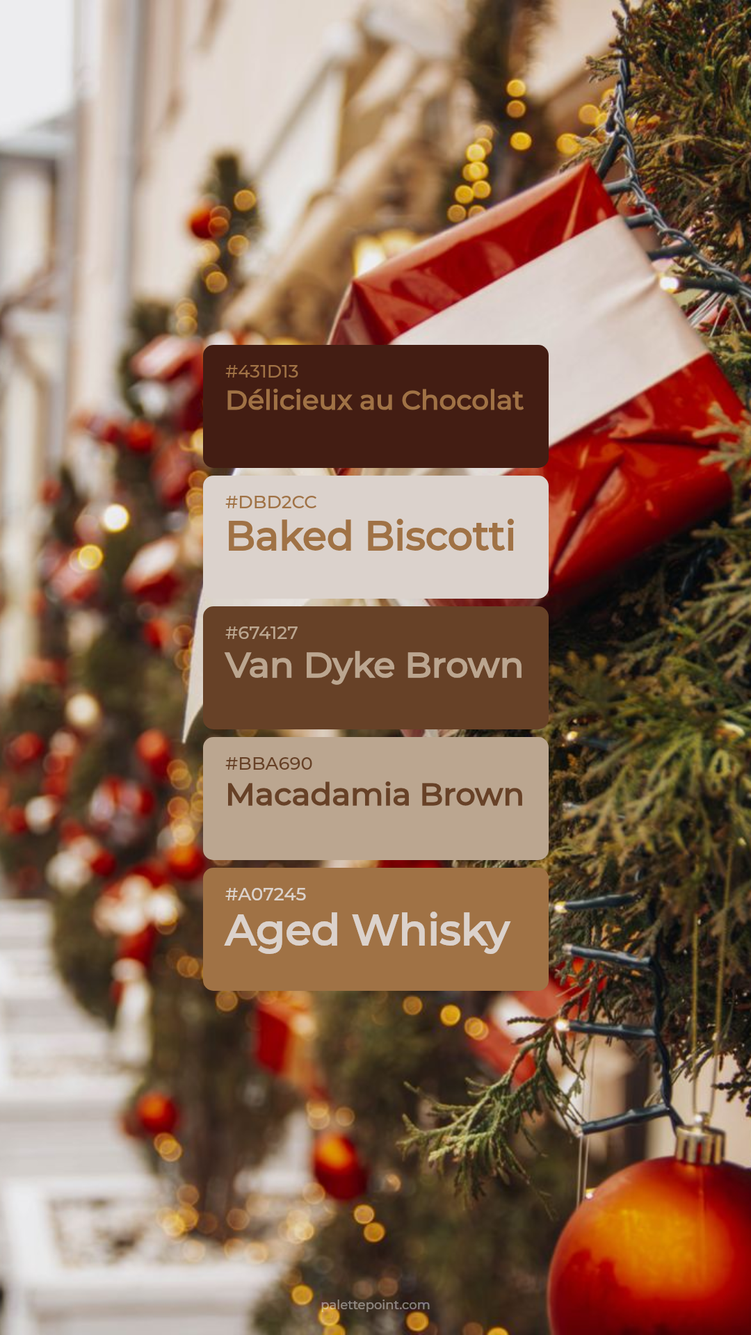 Délicieux au Chocolat & Baked Biscotti palette card