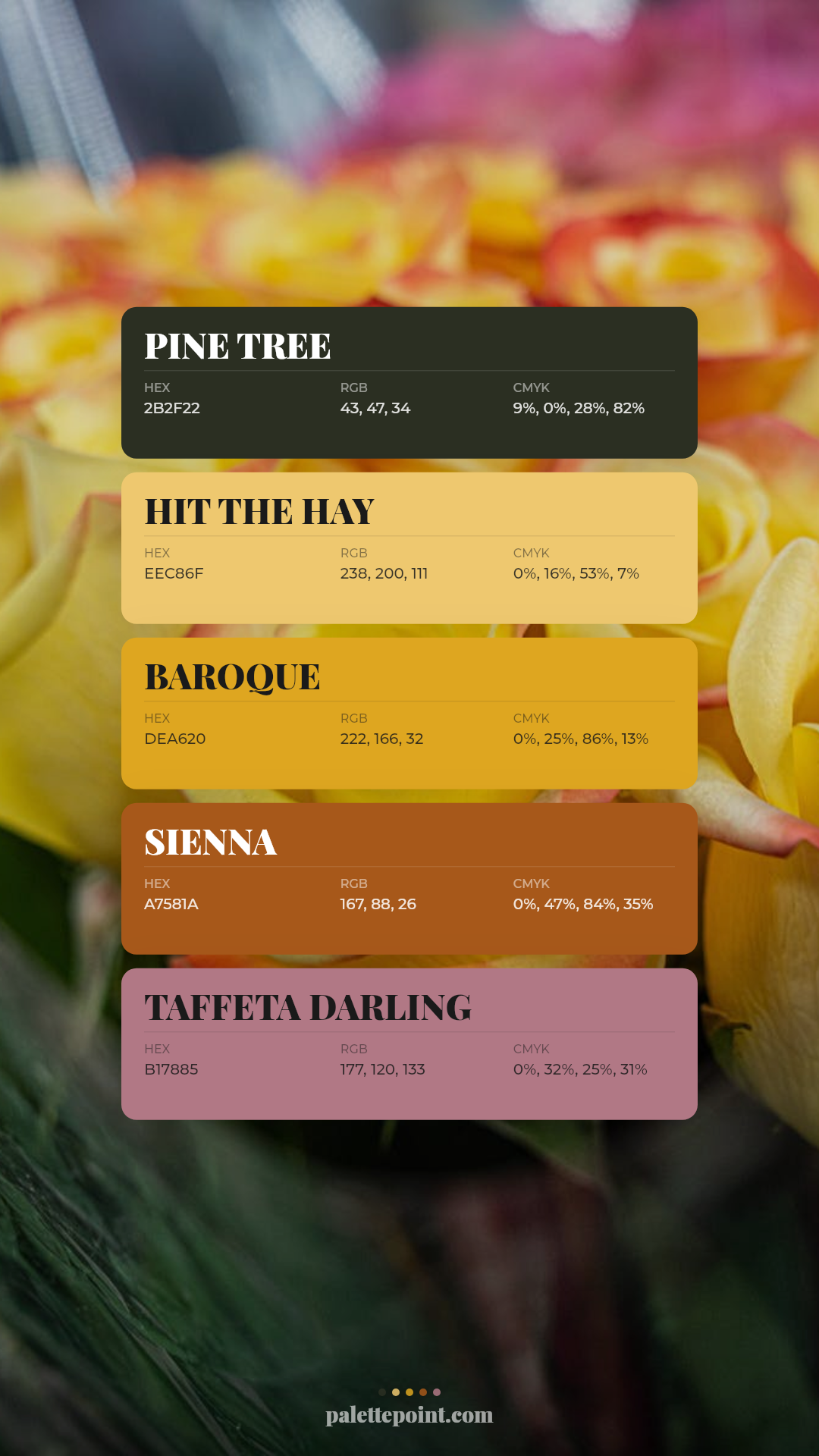 Earthy Palette palette card