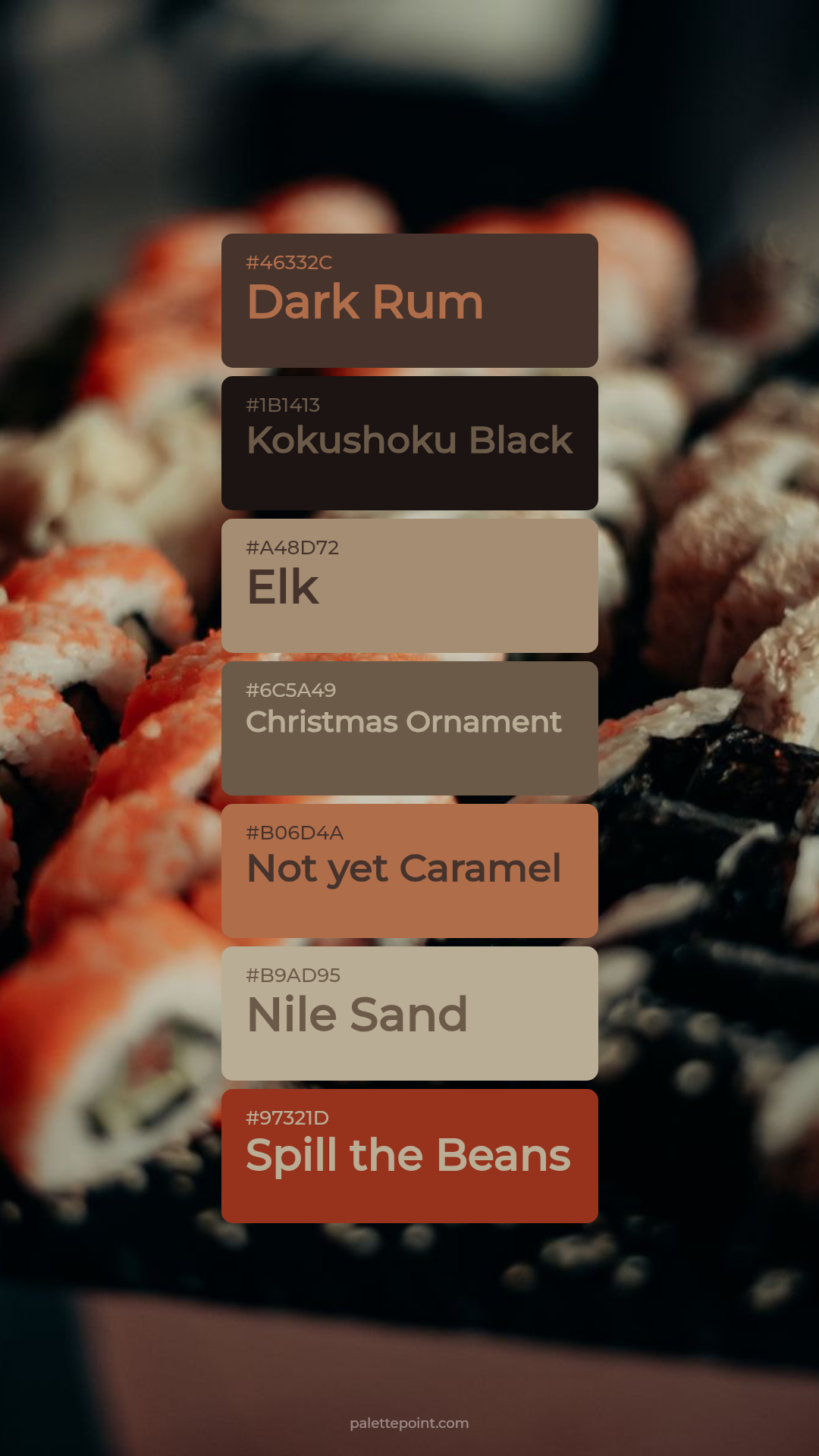 Dark Rum Blend palette card