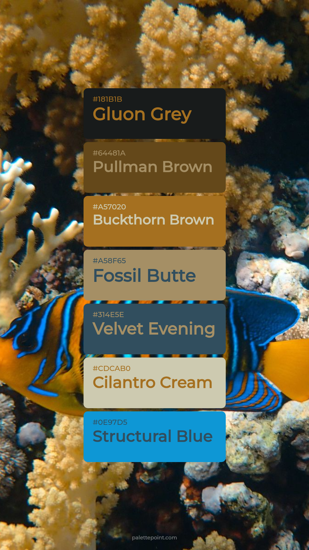 Earthy Medley palette card