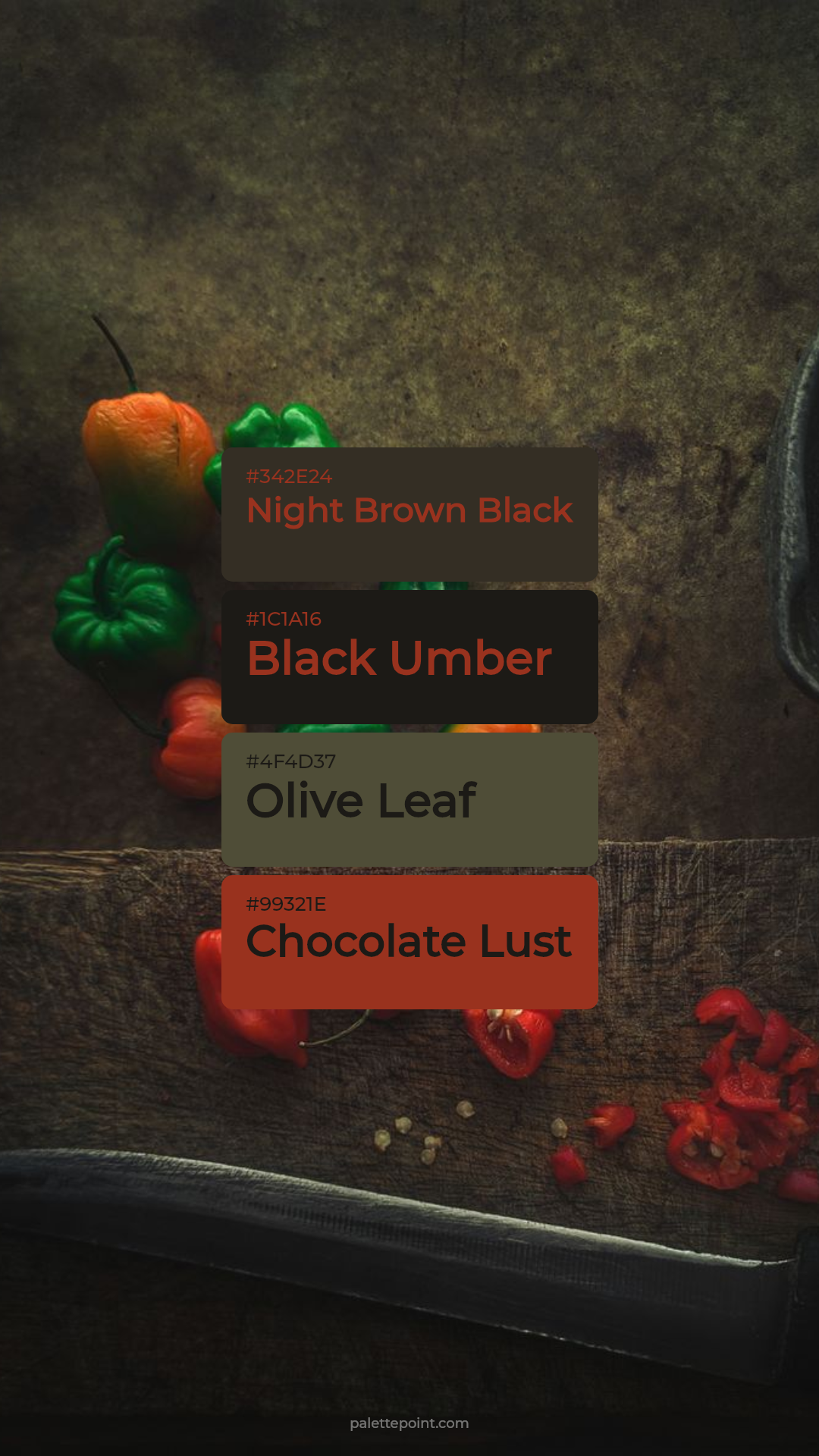 Serene Night Brown Black Essence palette card