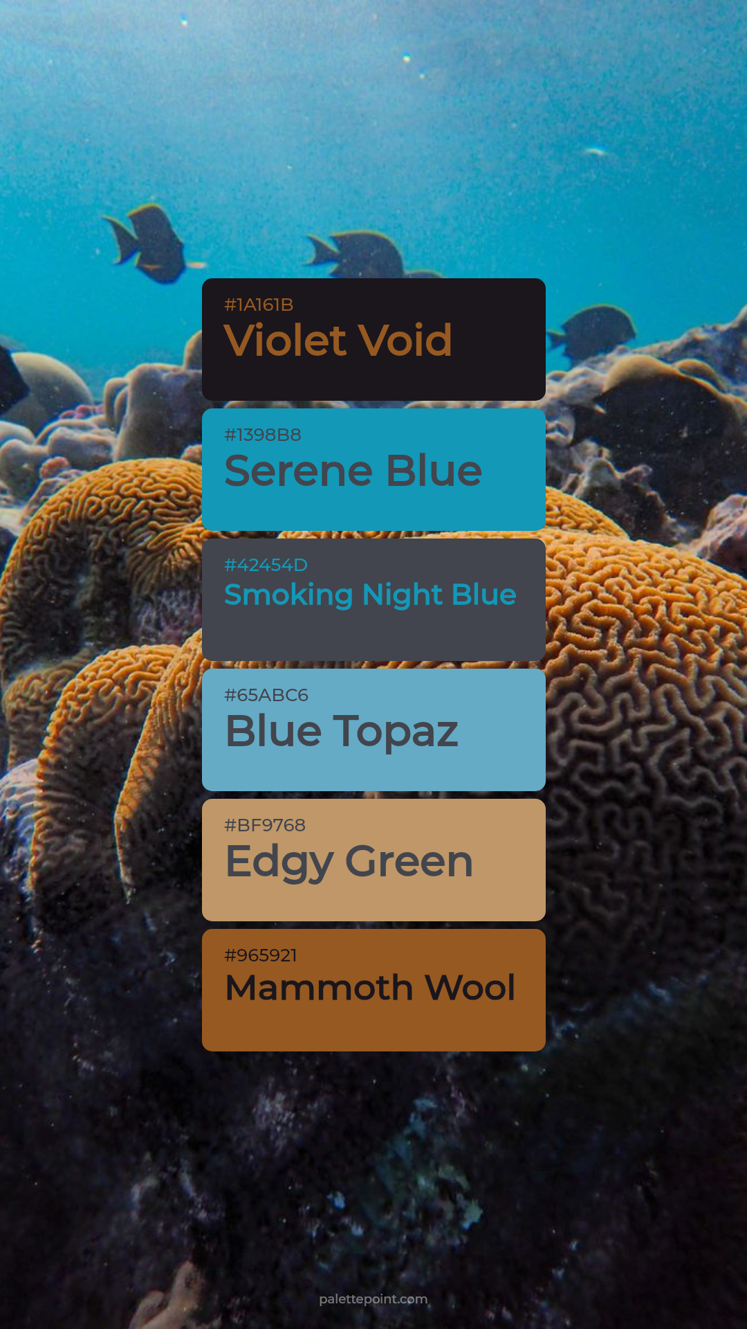 Violet Void & Serene Blue palette card