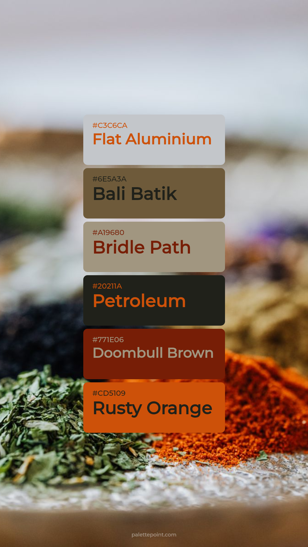 Vivid Flat Aluminium Essence palette card