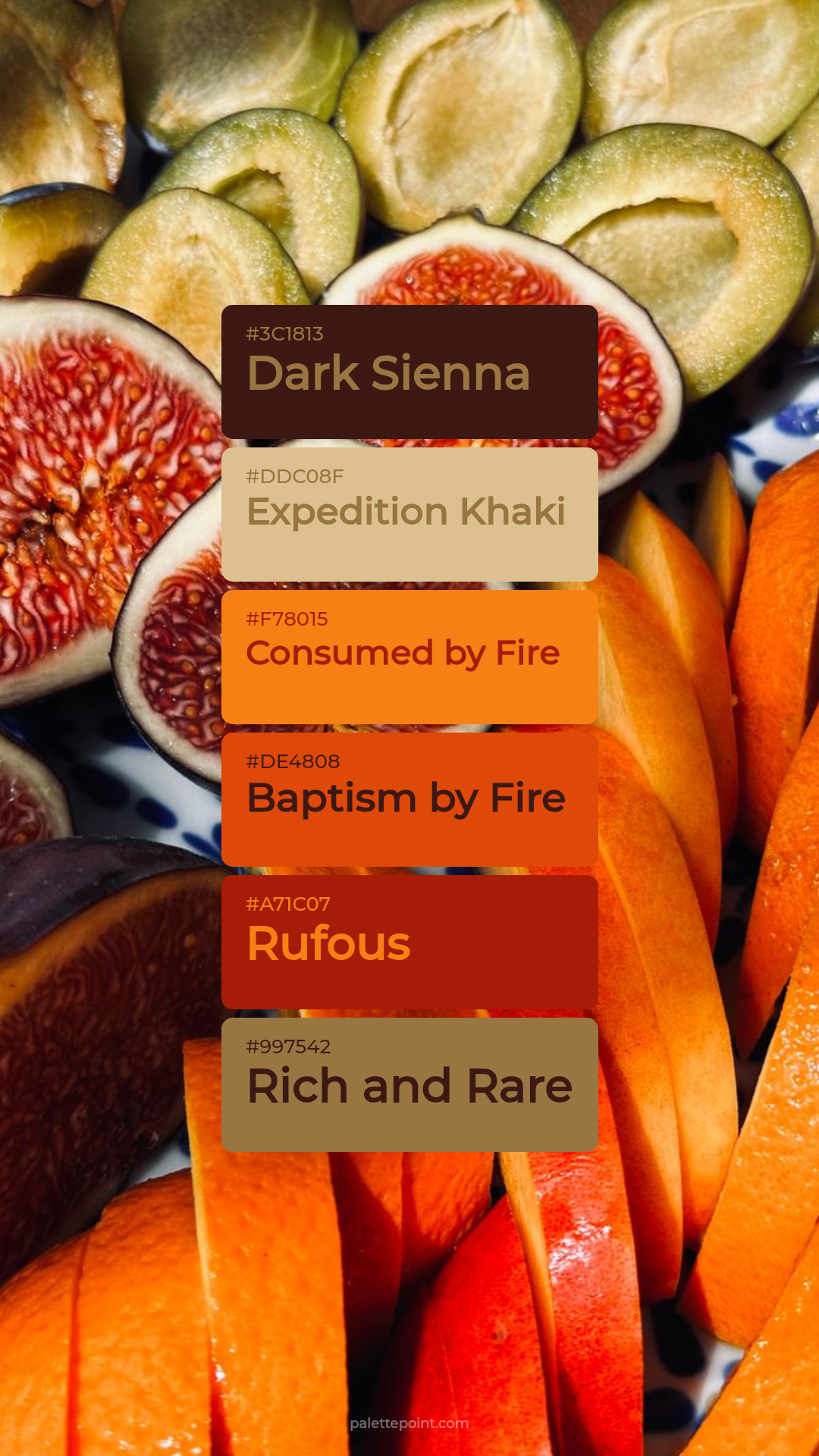Dark Sienna Essence palette card