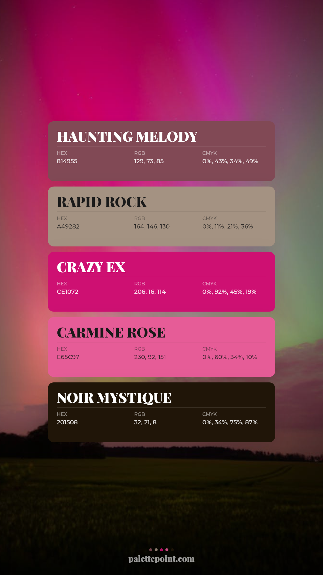 Haunting Melody Essence palette card