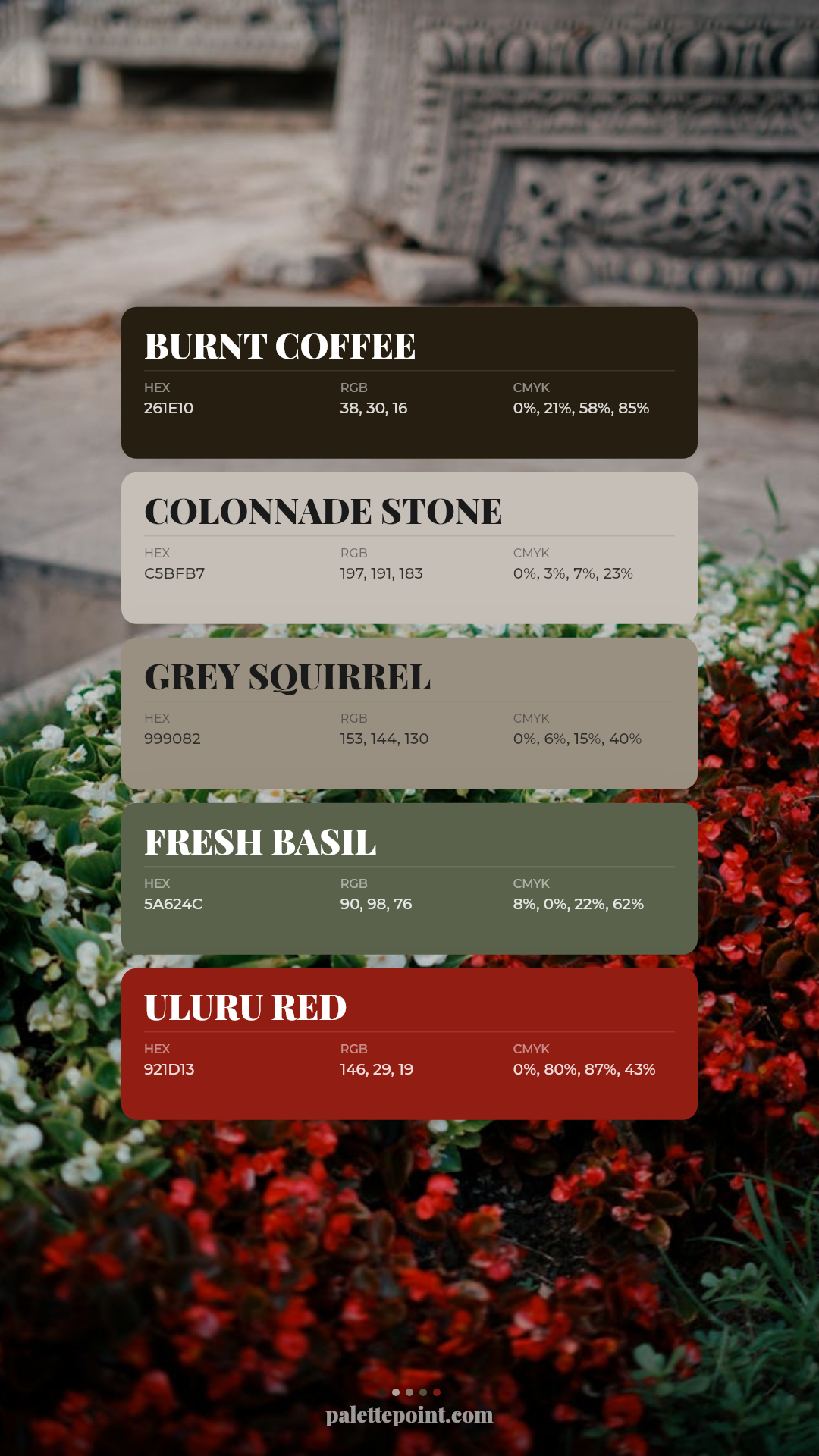 Lush Burnt Coffee Medley palette card