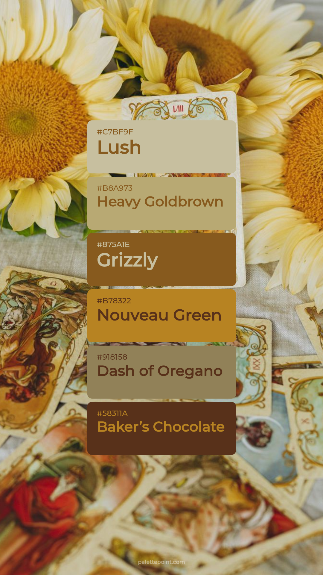 Rustic Collection palette card