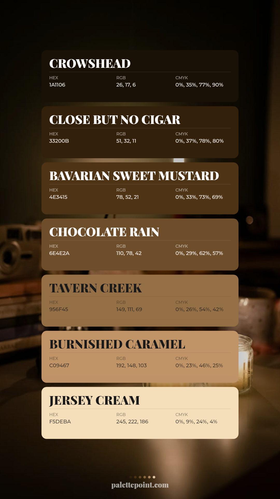 Elegant Crowshead Palette palette card