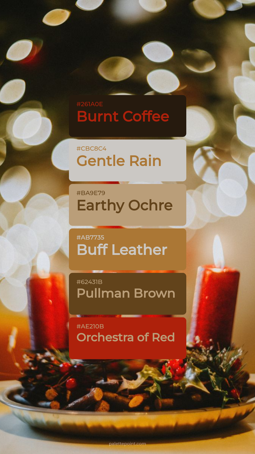 Burnt Coffee & Gentle Rain palette card