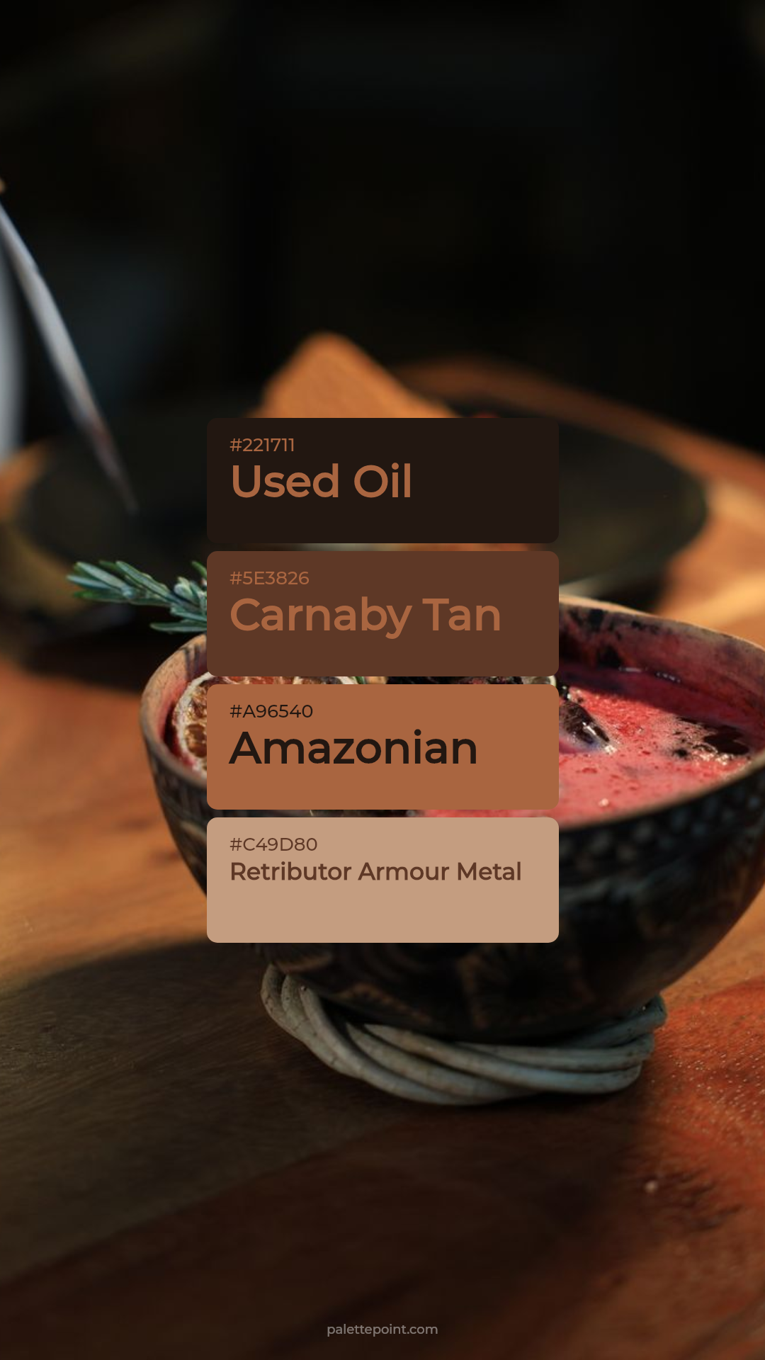 Used Oil Tones palette card