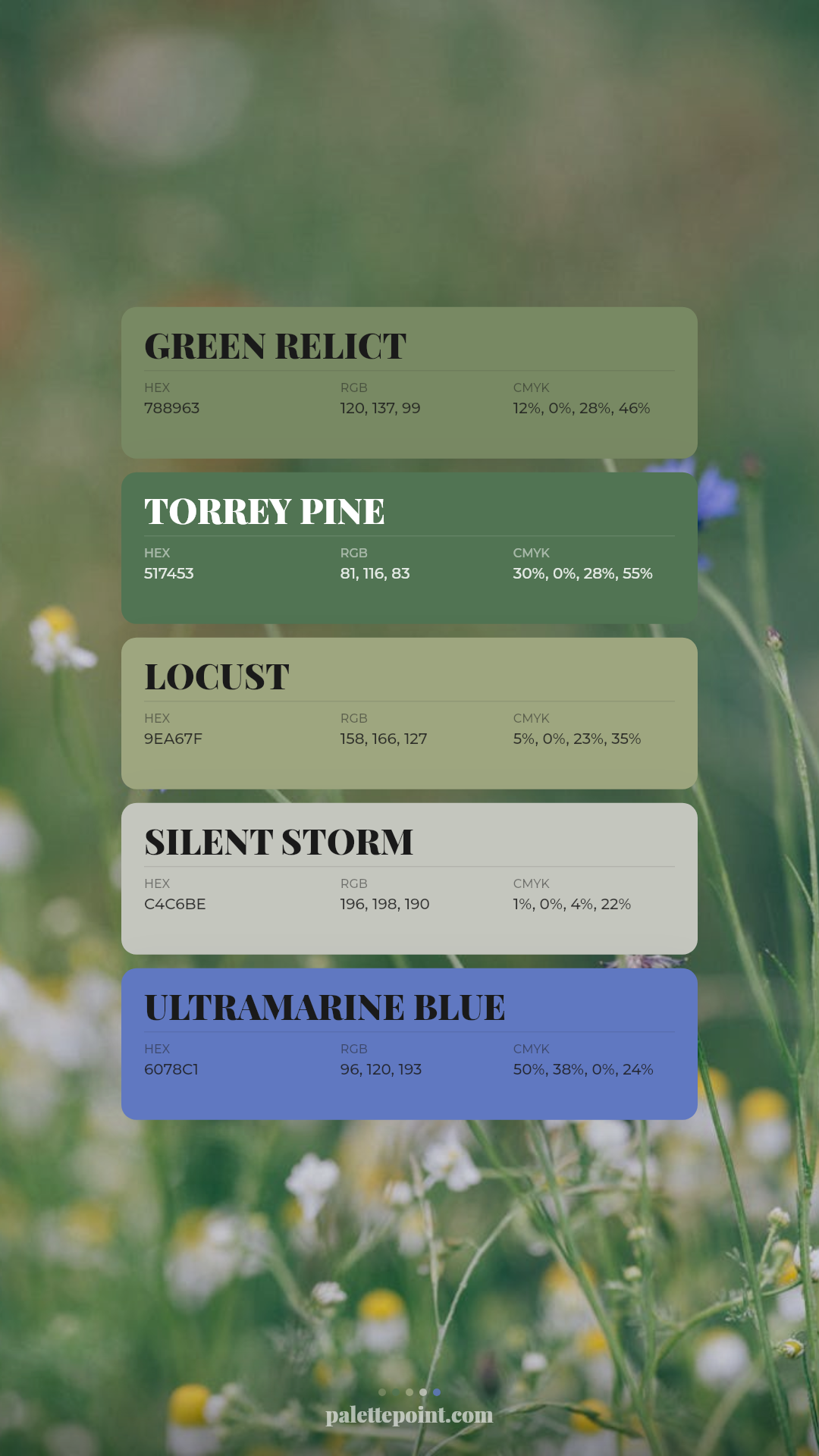 Green Relict Spectrum palette card