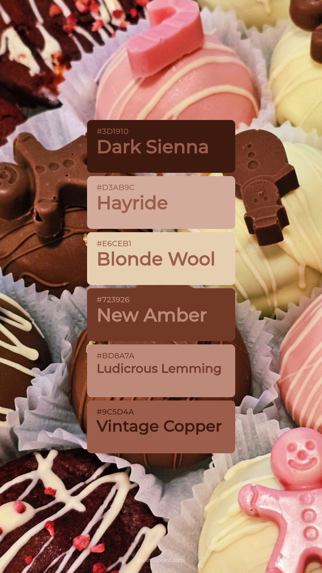 Dark Sienna Mood palette card