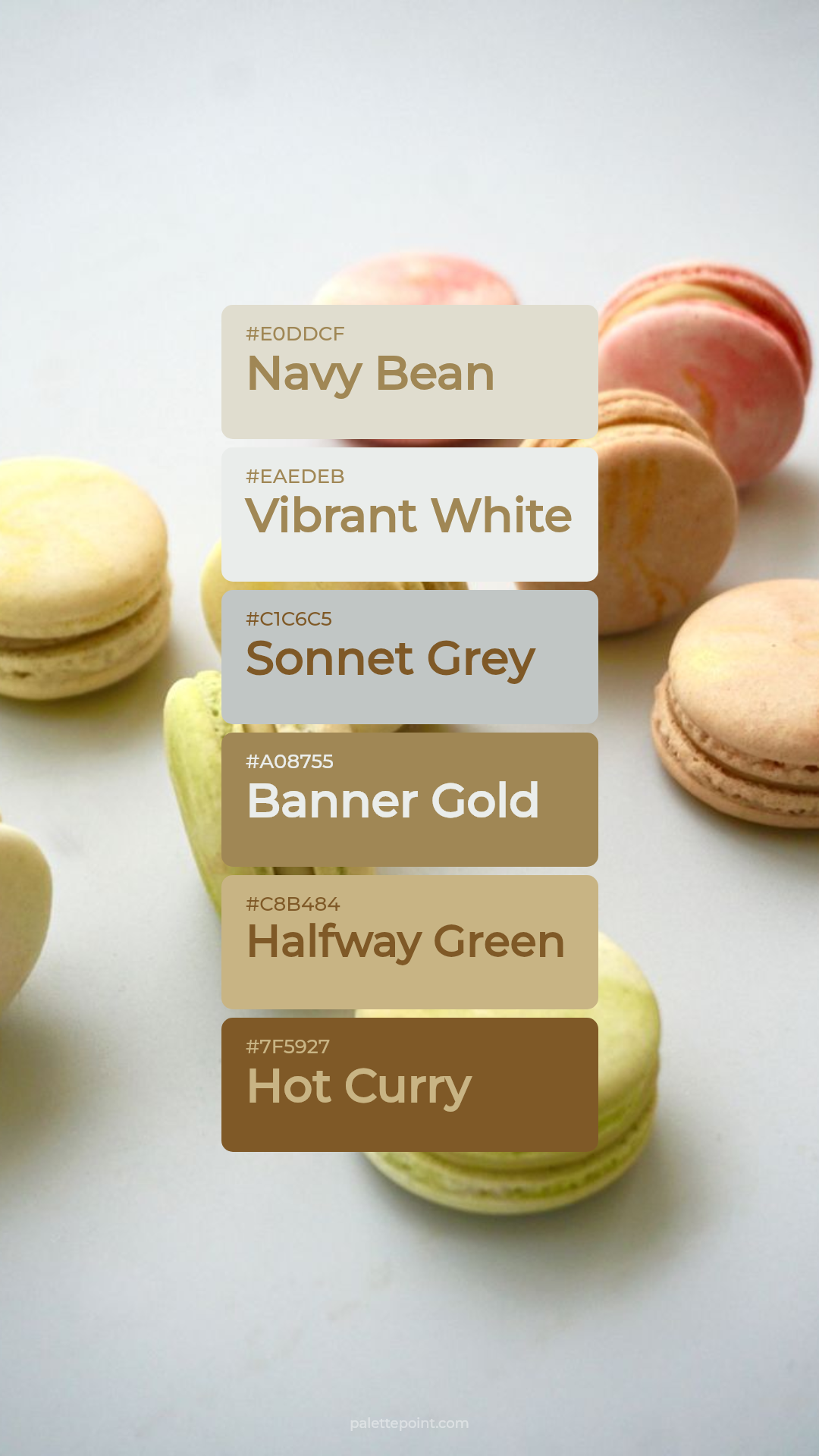 Vibrant Navy Bean Tones palette card