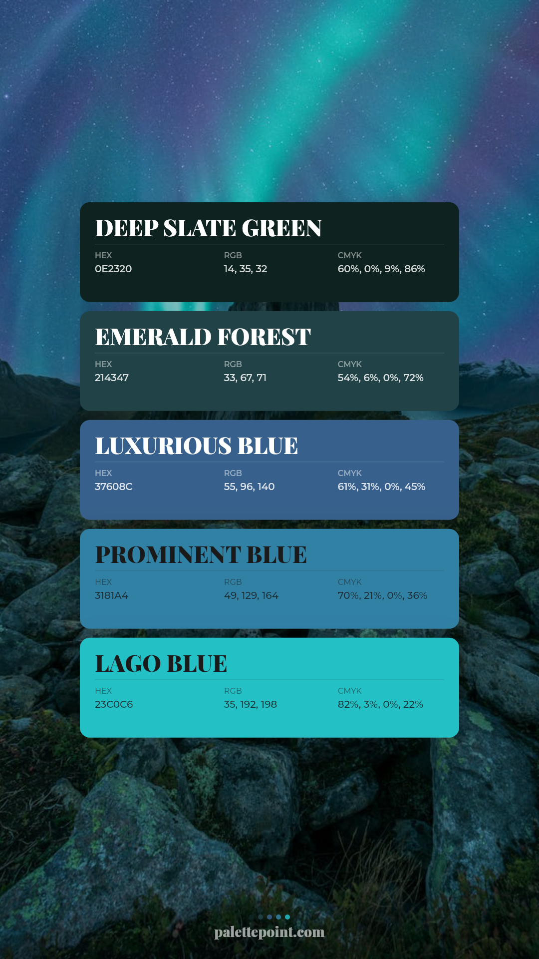 Deep Slate Green & Emerald Forest card
