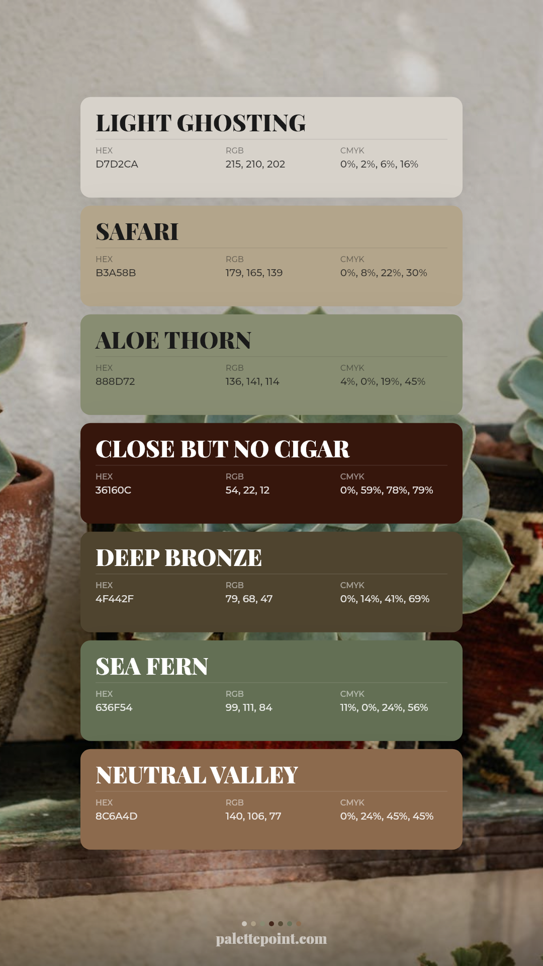 Bold Hues palette card