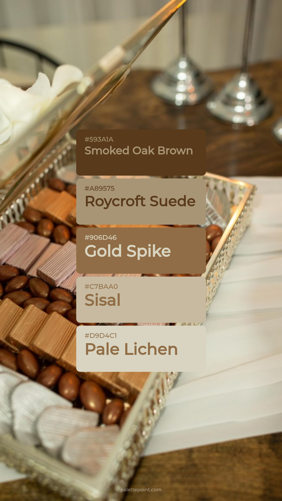 Delicate Smoked Oak Brown Palette palette card