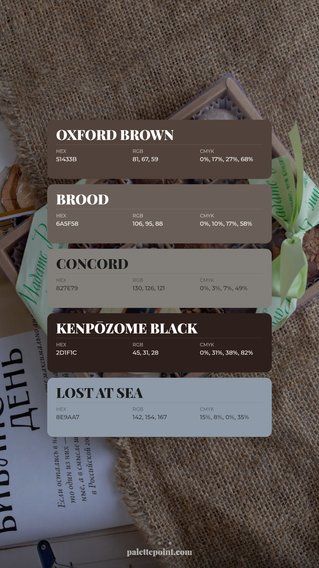 Tranquil Oxford Brown Tones card